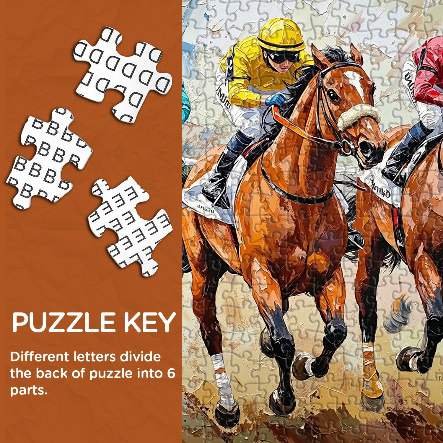 Race Horses Art Jigsaw Puzzle 1000 Pieces