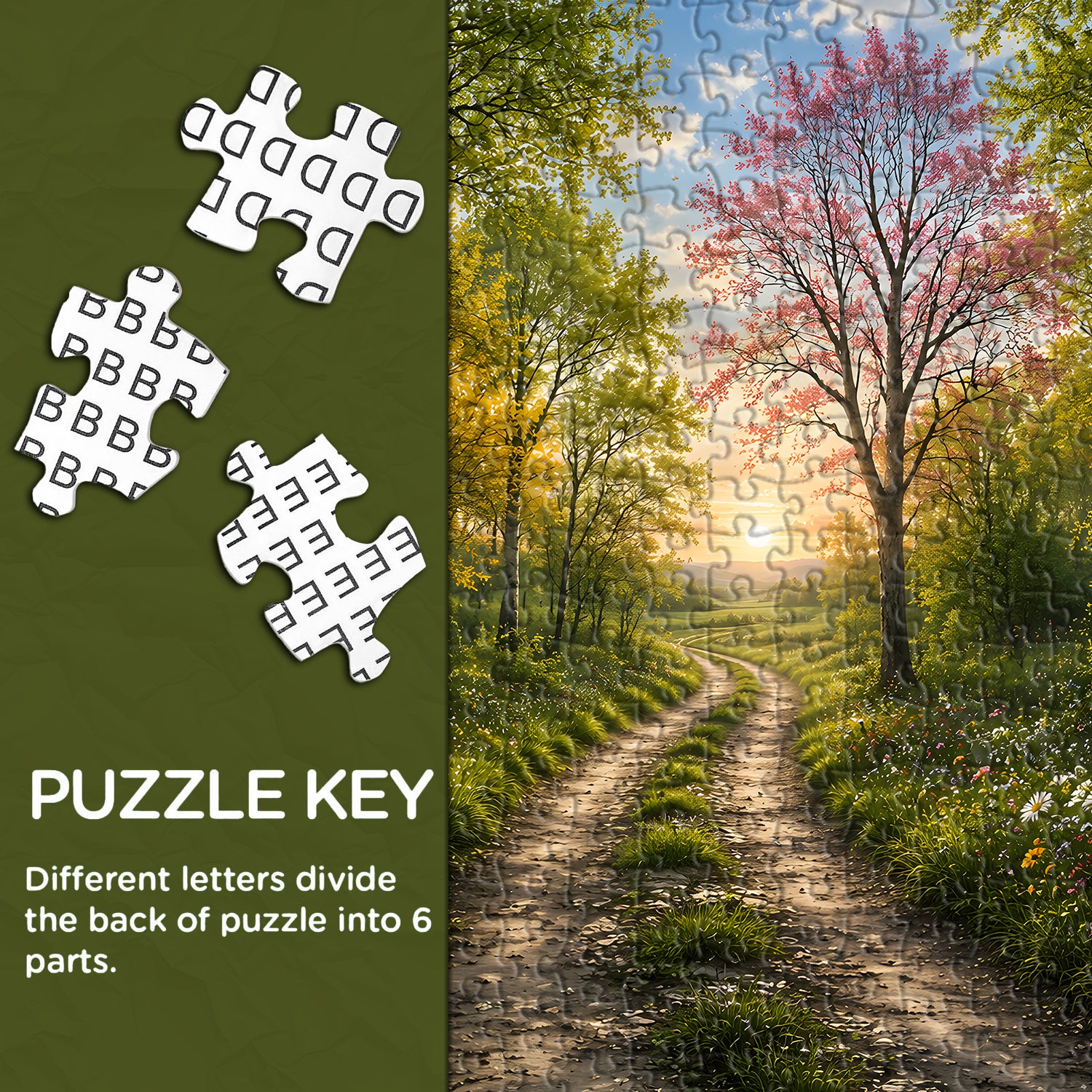 Sunlit Forest Path Jigsaw Puzzle 1000 Pieces