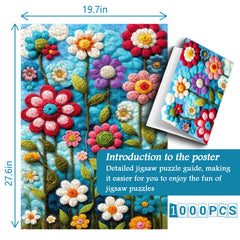 Filzblumenkunst-Puzzle 1000 Teile