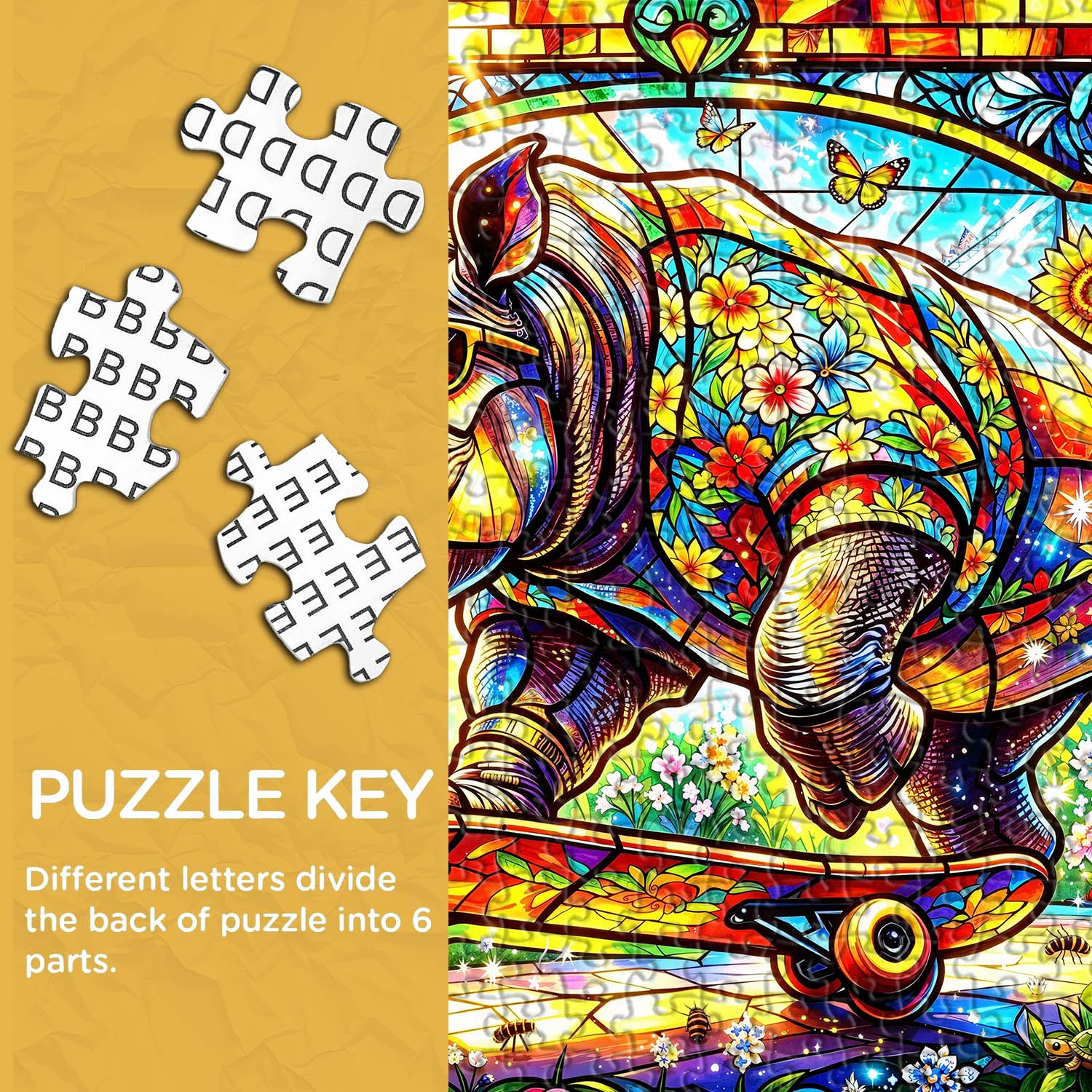 Sunflower Rhino Glide Jigsaw Puzzle 1000 Pieces