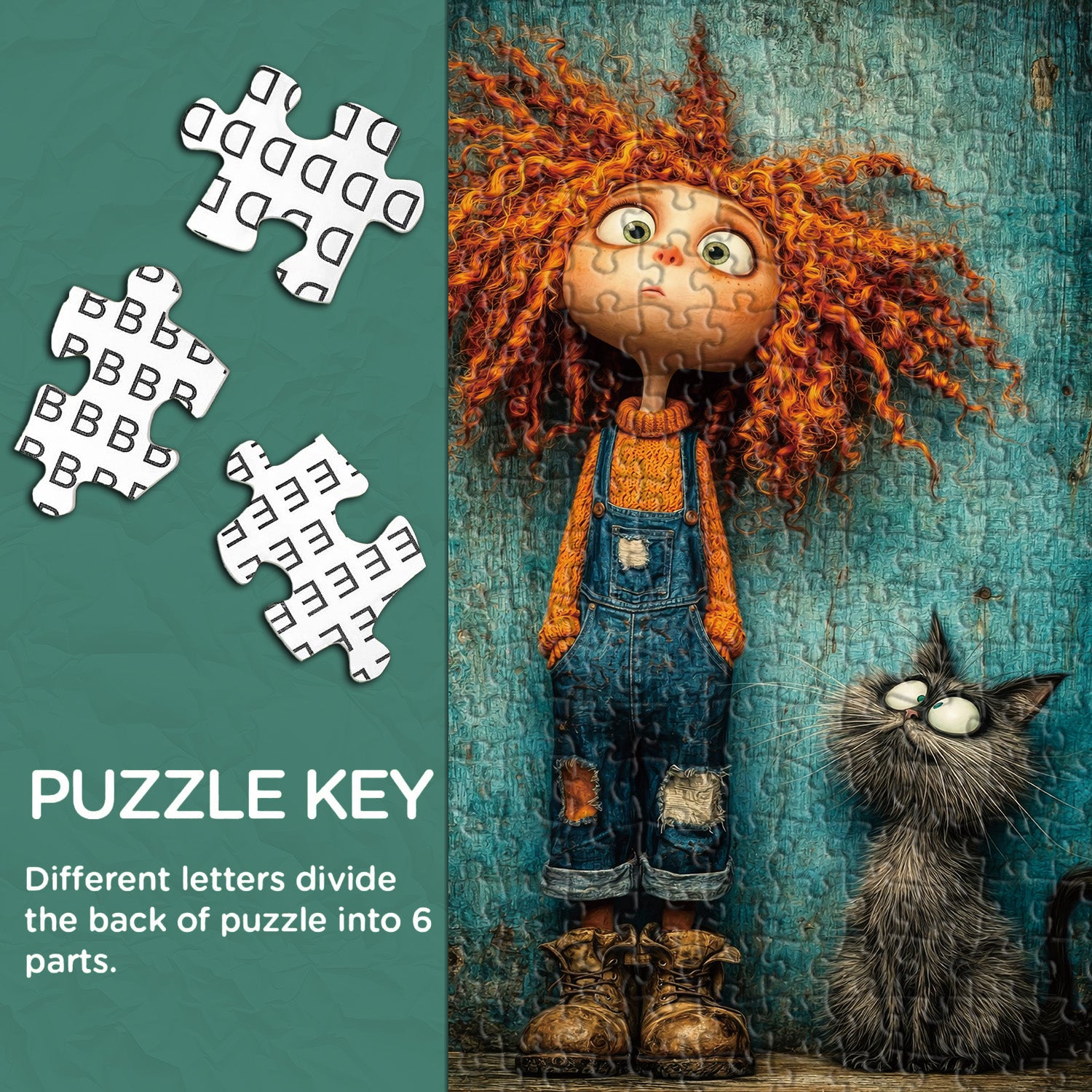 Teal Whimsy Jigsaw Puzzle 1000 Pieces