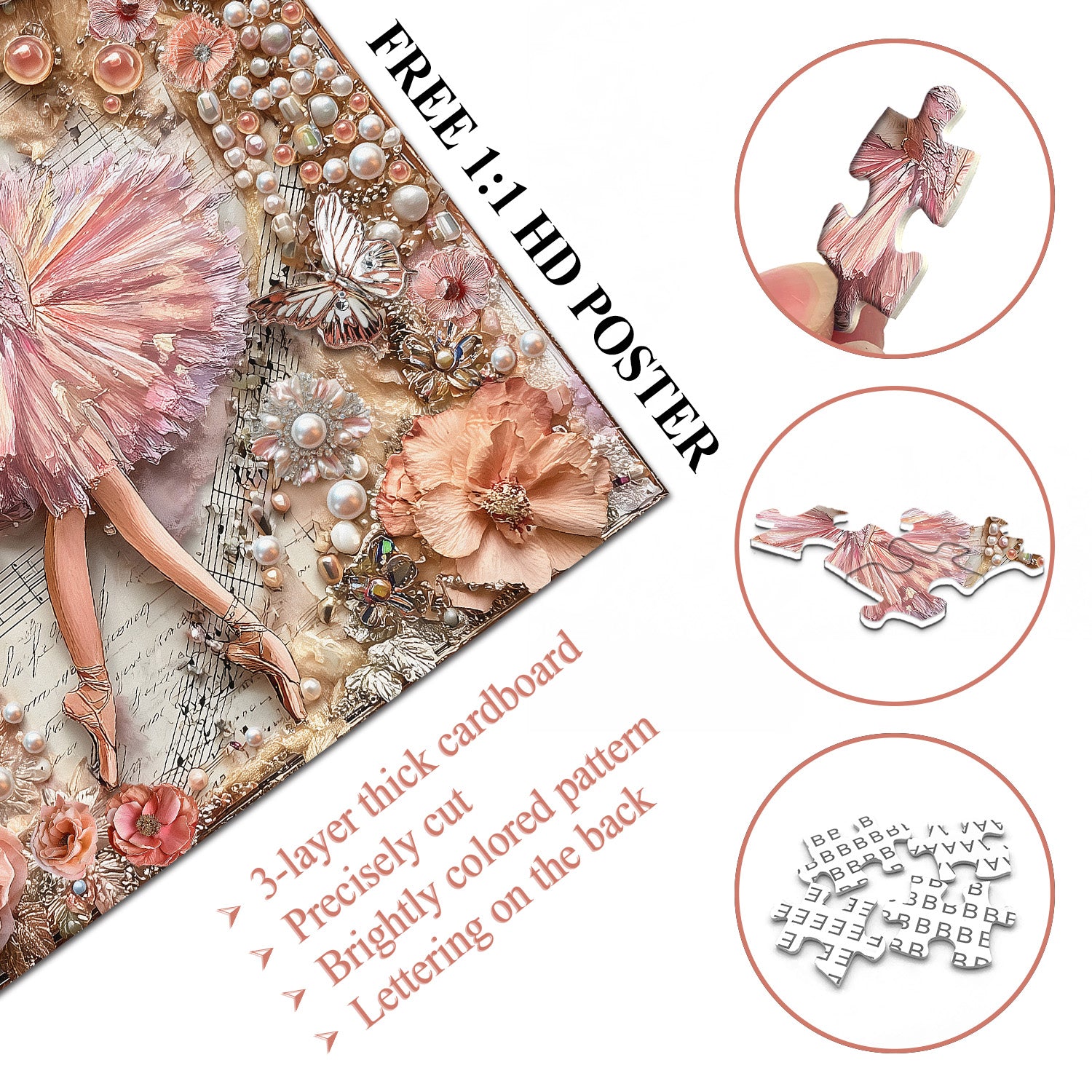 Blumentanz-Grace-Puzzle 1000 Teile