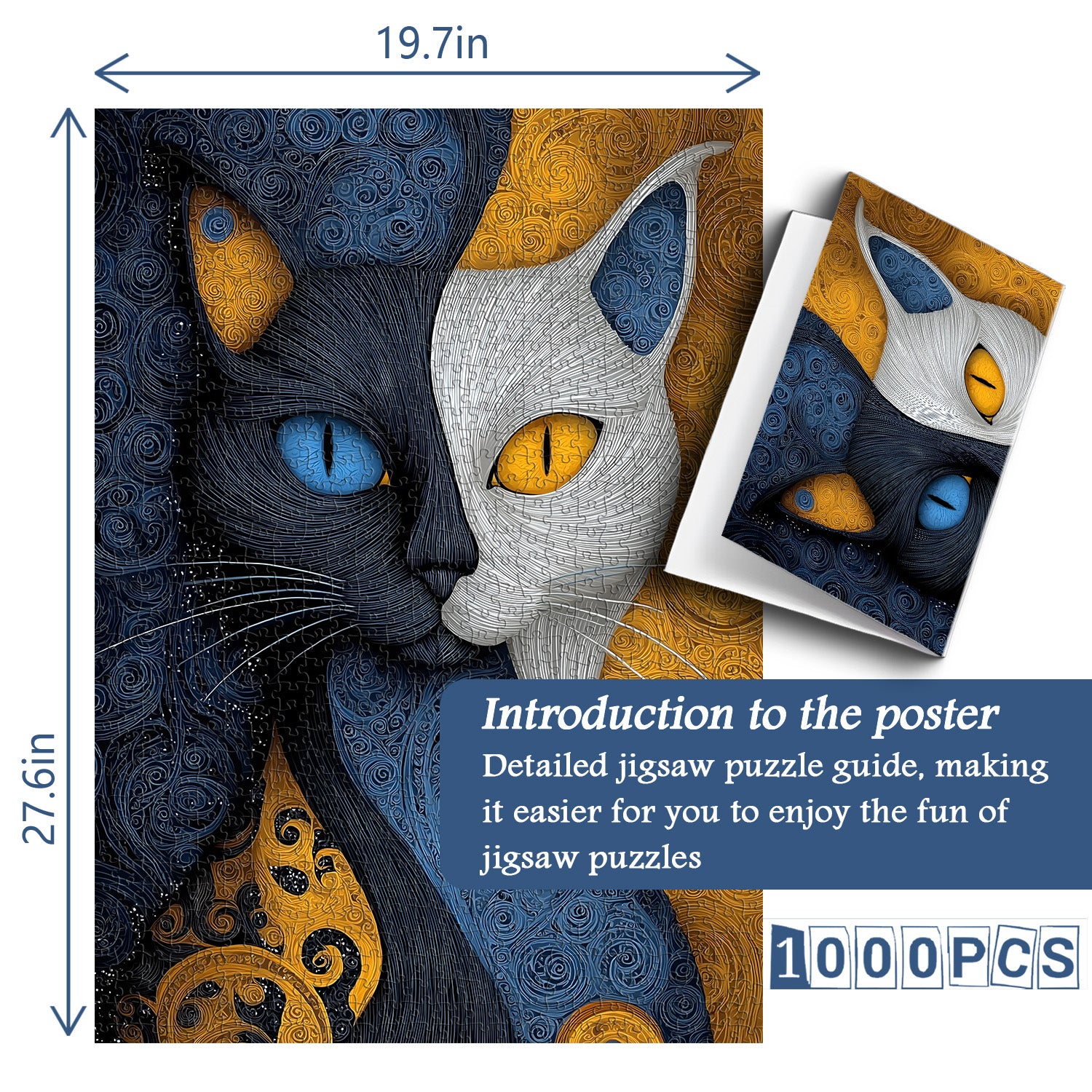 Blue Gold Gaze Puzzle 1000 Teile