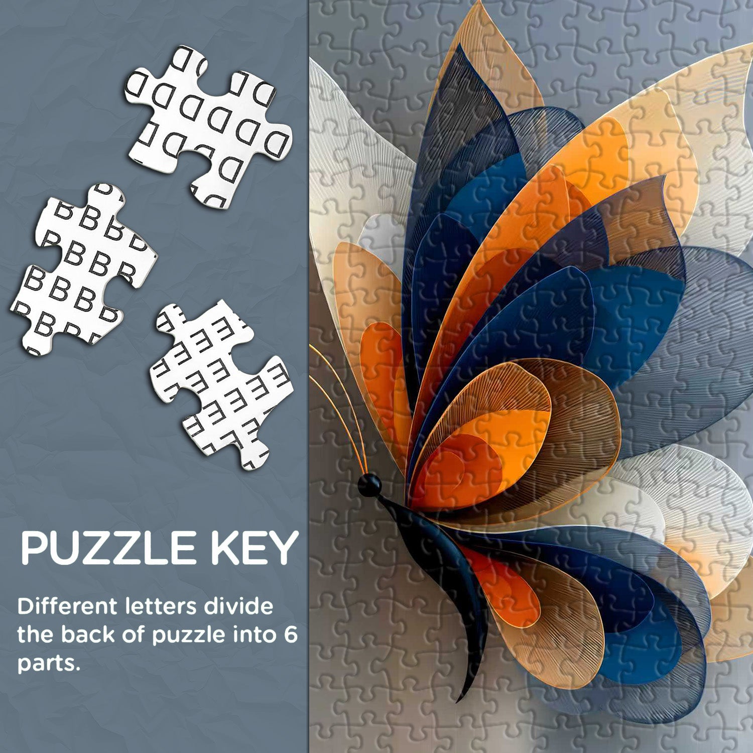 Abstraktes Schmetterlingspuzzle 1000 Teile