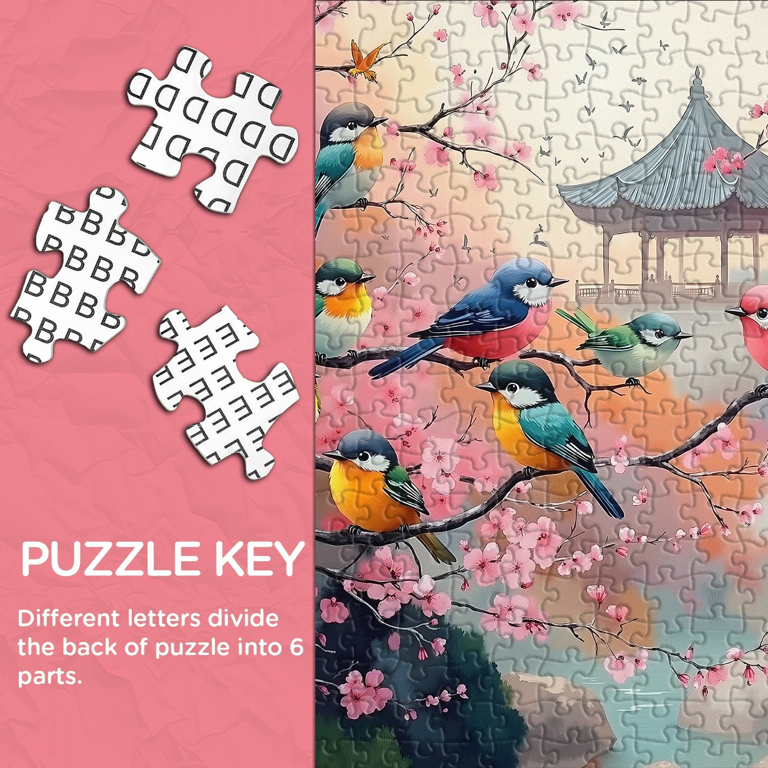 Cherry Blossom Birds Jigsaw Puzzle 1000 Pieces