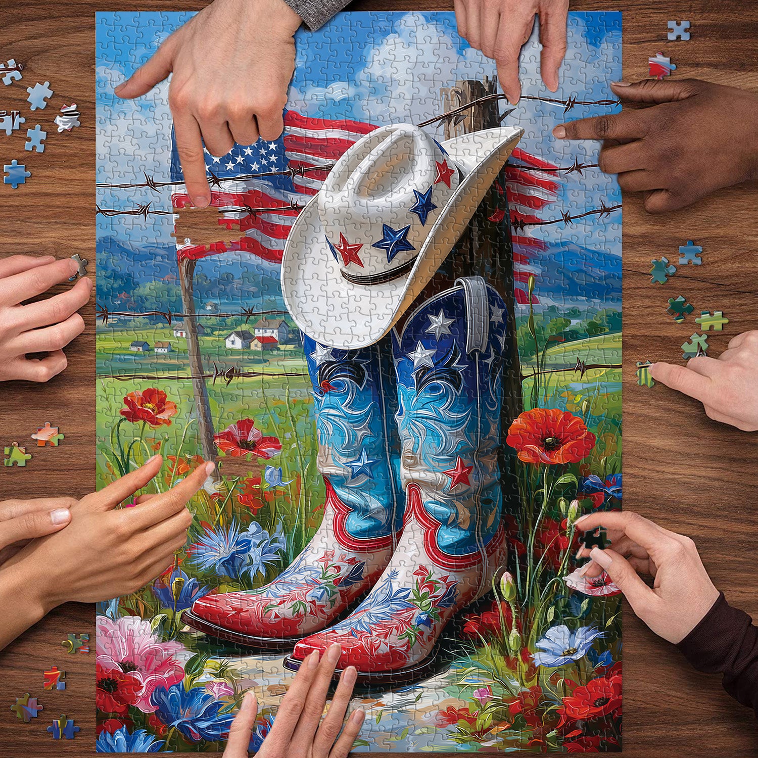 Free Field Jigsaw Puzzle 1000 Pieces