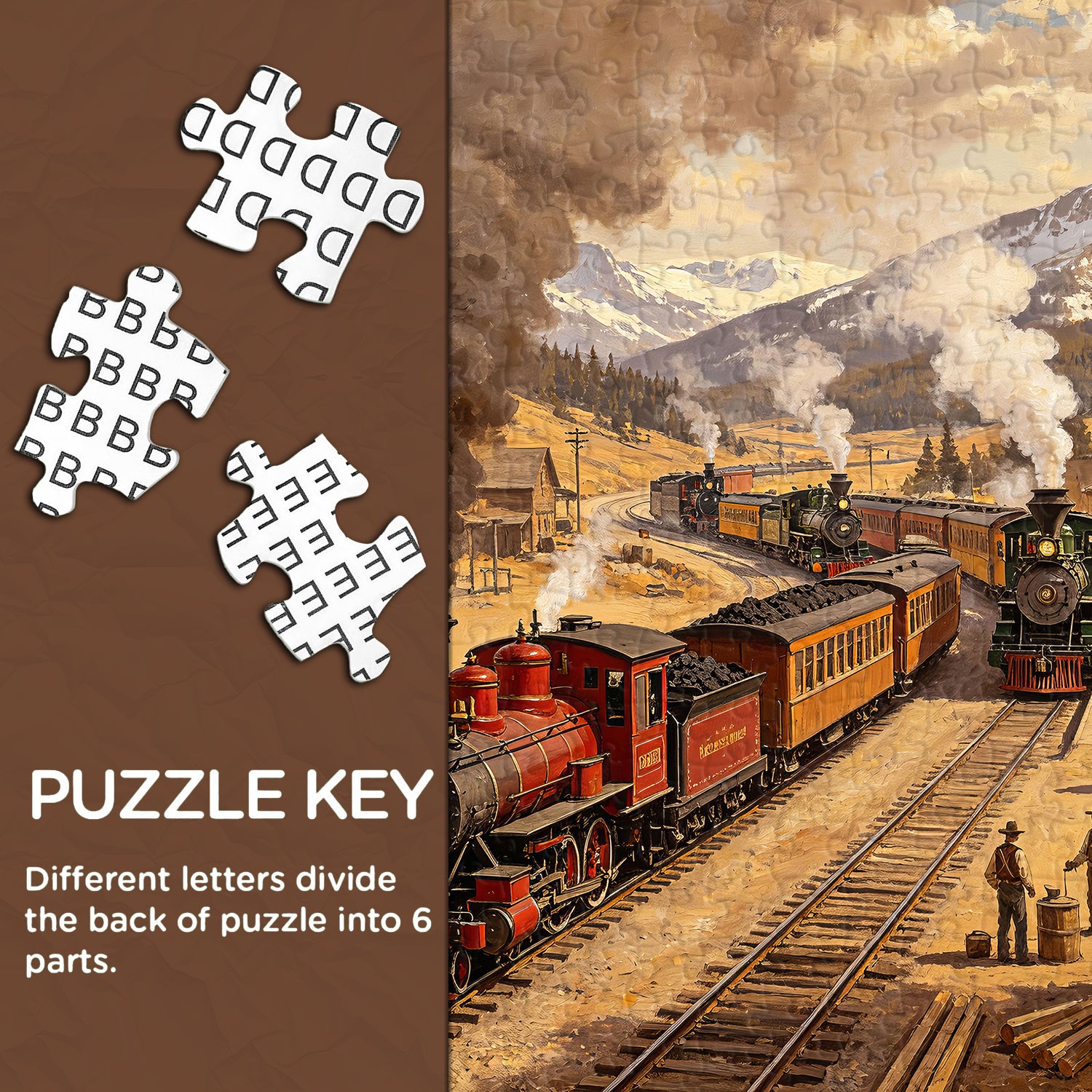 Züge des Goldrauschs Puzzle 1000 Teile