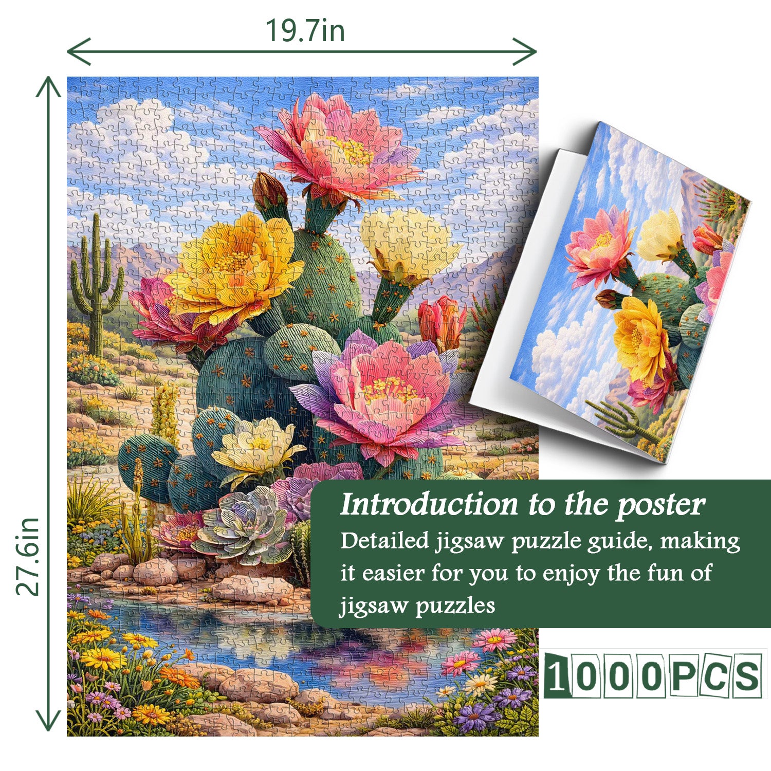 Blooming Cactus Jigsaw Puzzle 1000 Pieces
