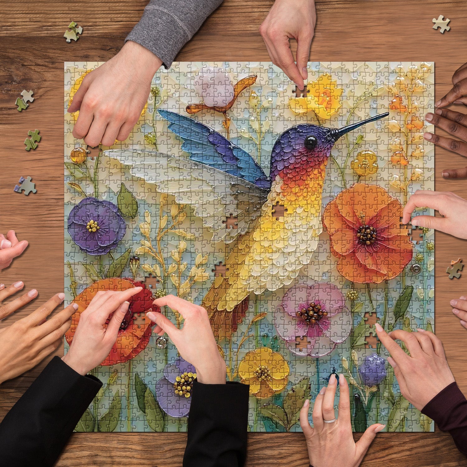 Blumenkolibri-Puzzle 1000 Teile
