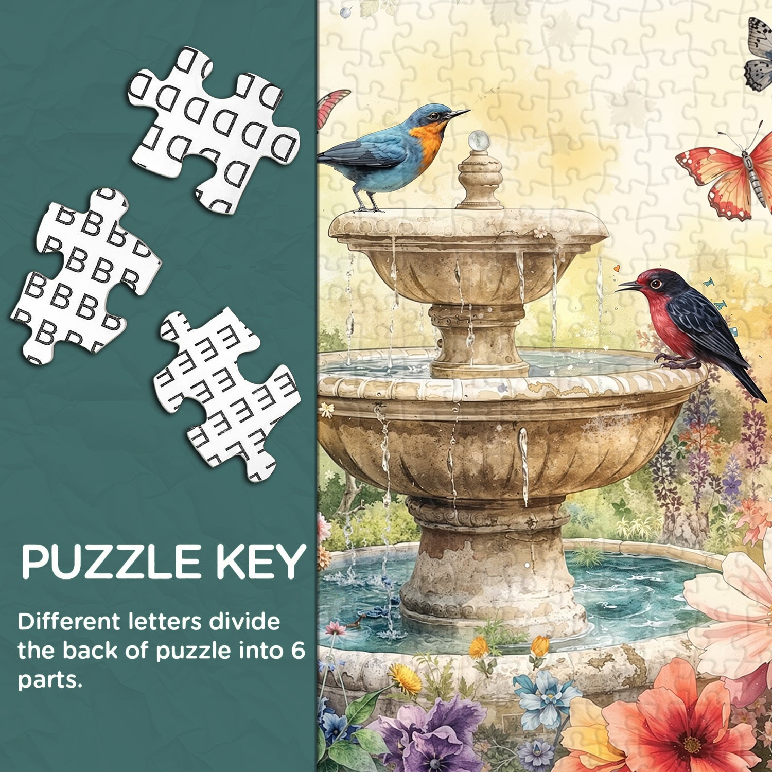 Gartenbrunnen-Puzzle 1000 Teile