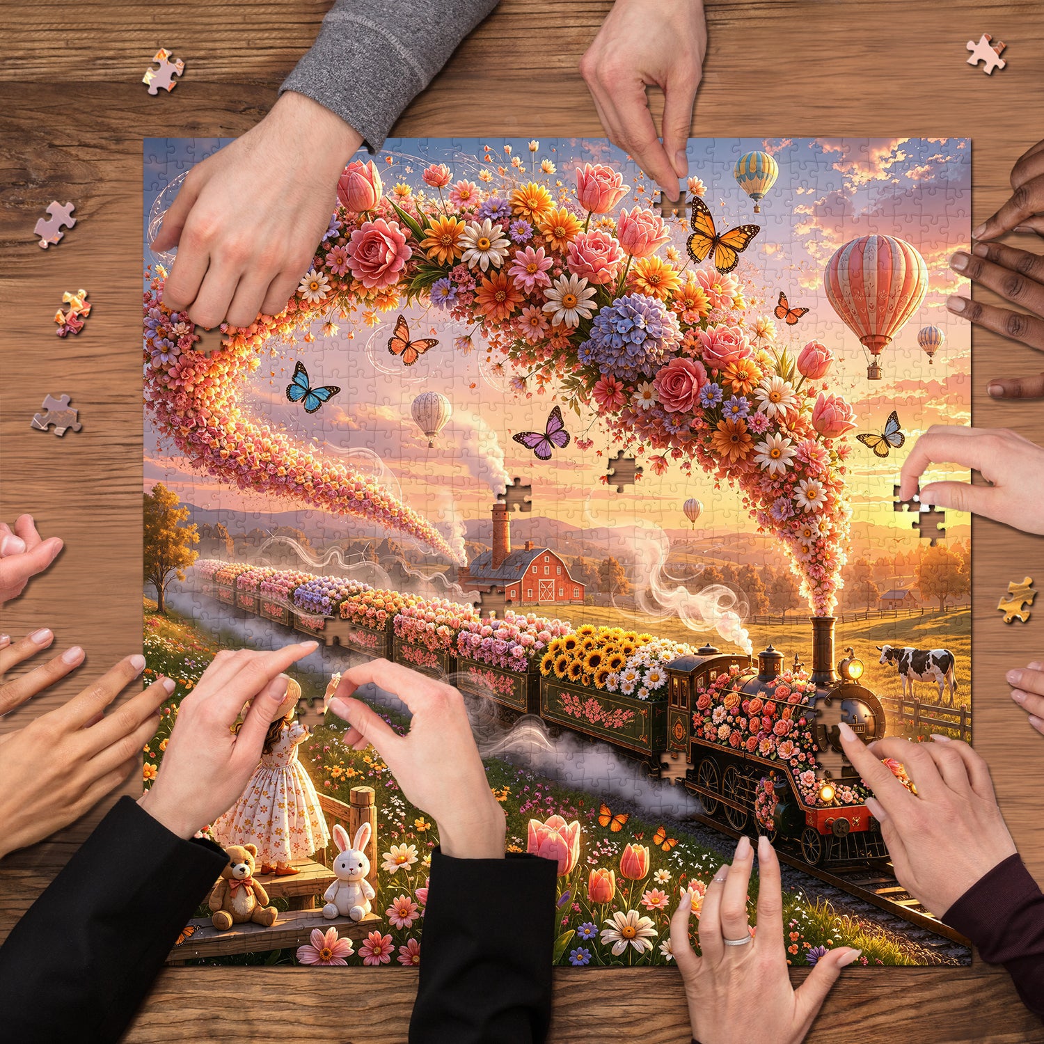Sunset Bloom Railway Puzzle 1000 Teile