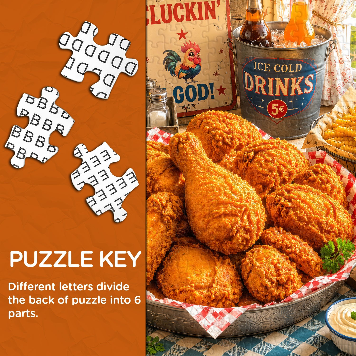 Köstliches gebratenes Fest-Puzzle, 1000 Teile