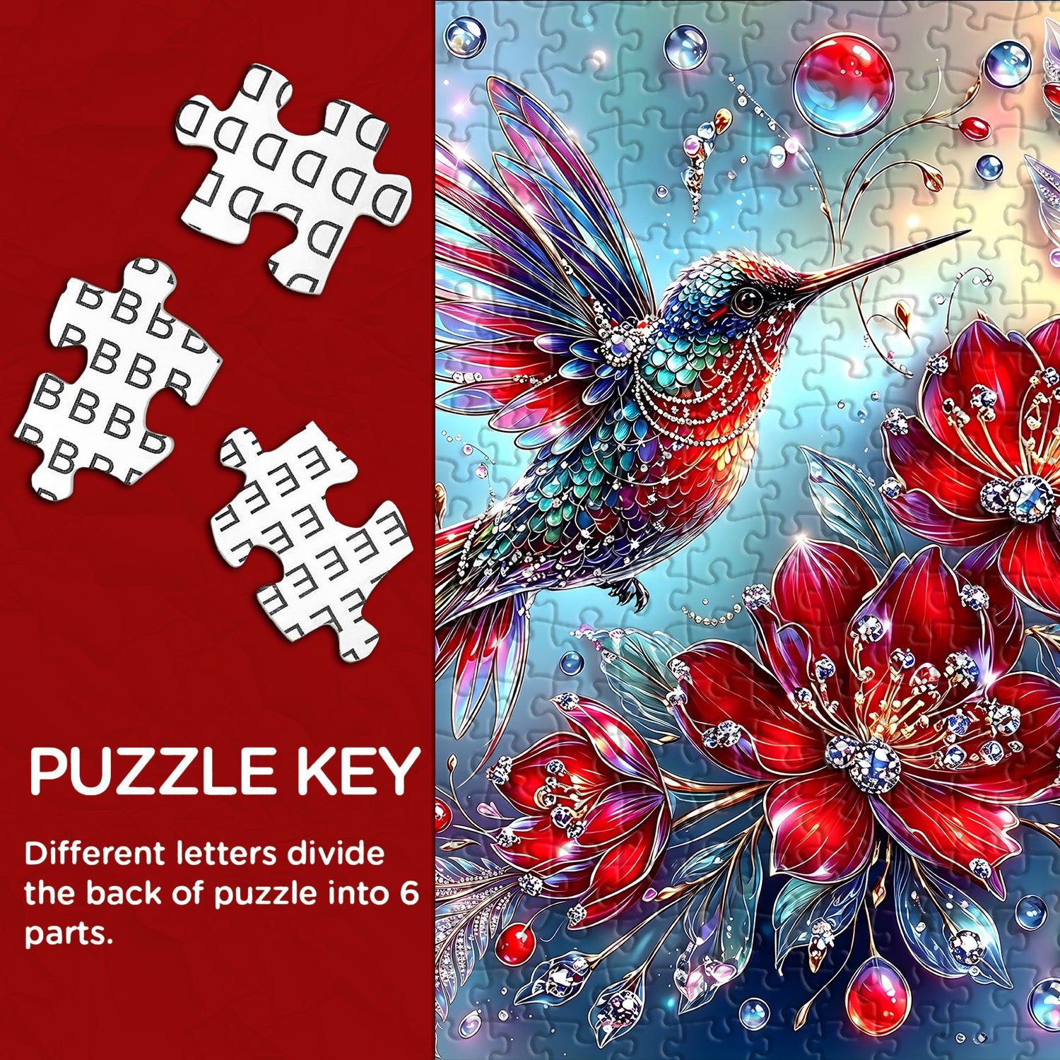 Edelstein-Kolibri-Puzzle 1000 Teile