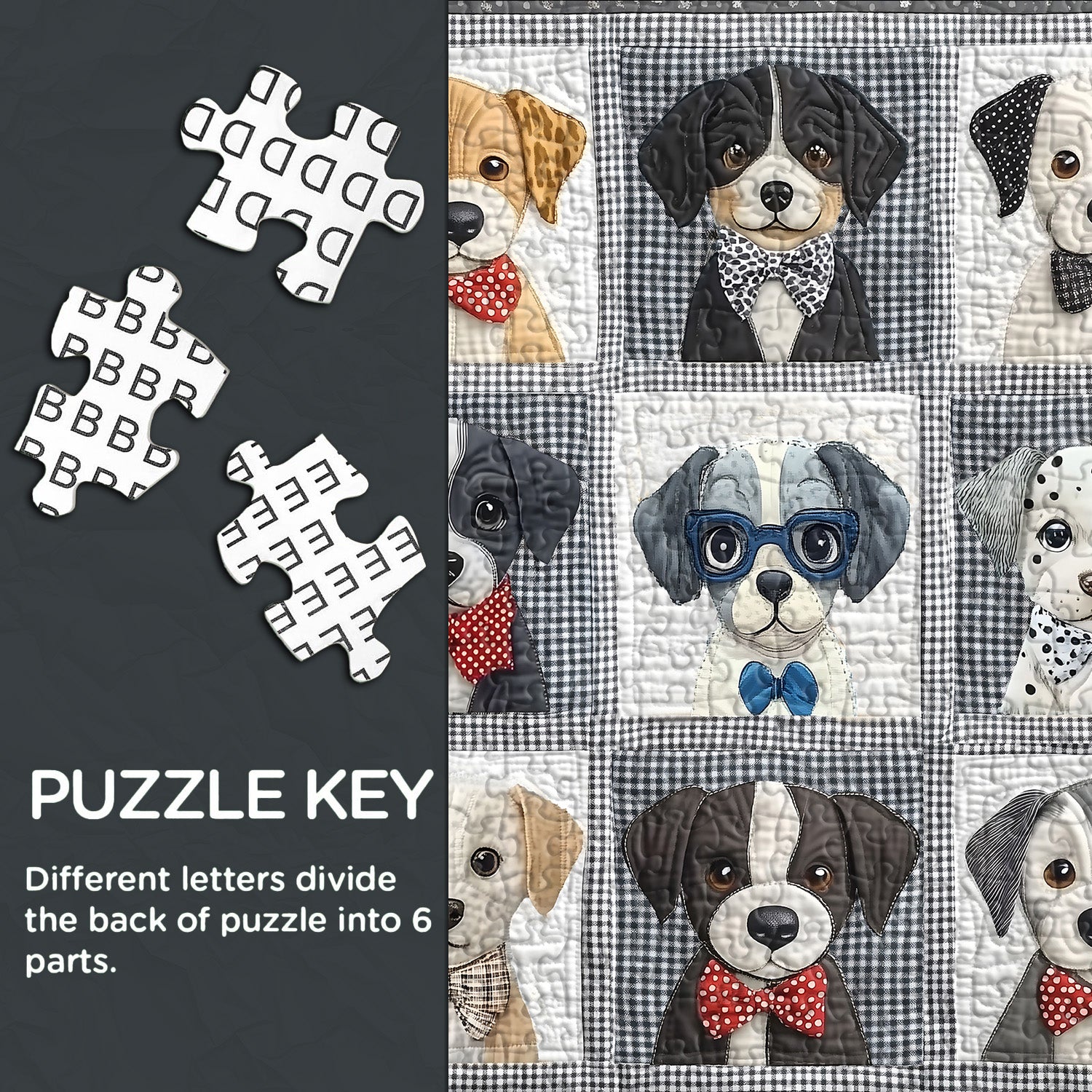 Patchwork Dog Art Jigsaw Puzzle 1000 Pieces