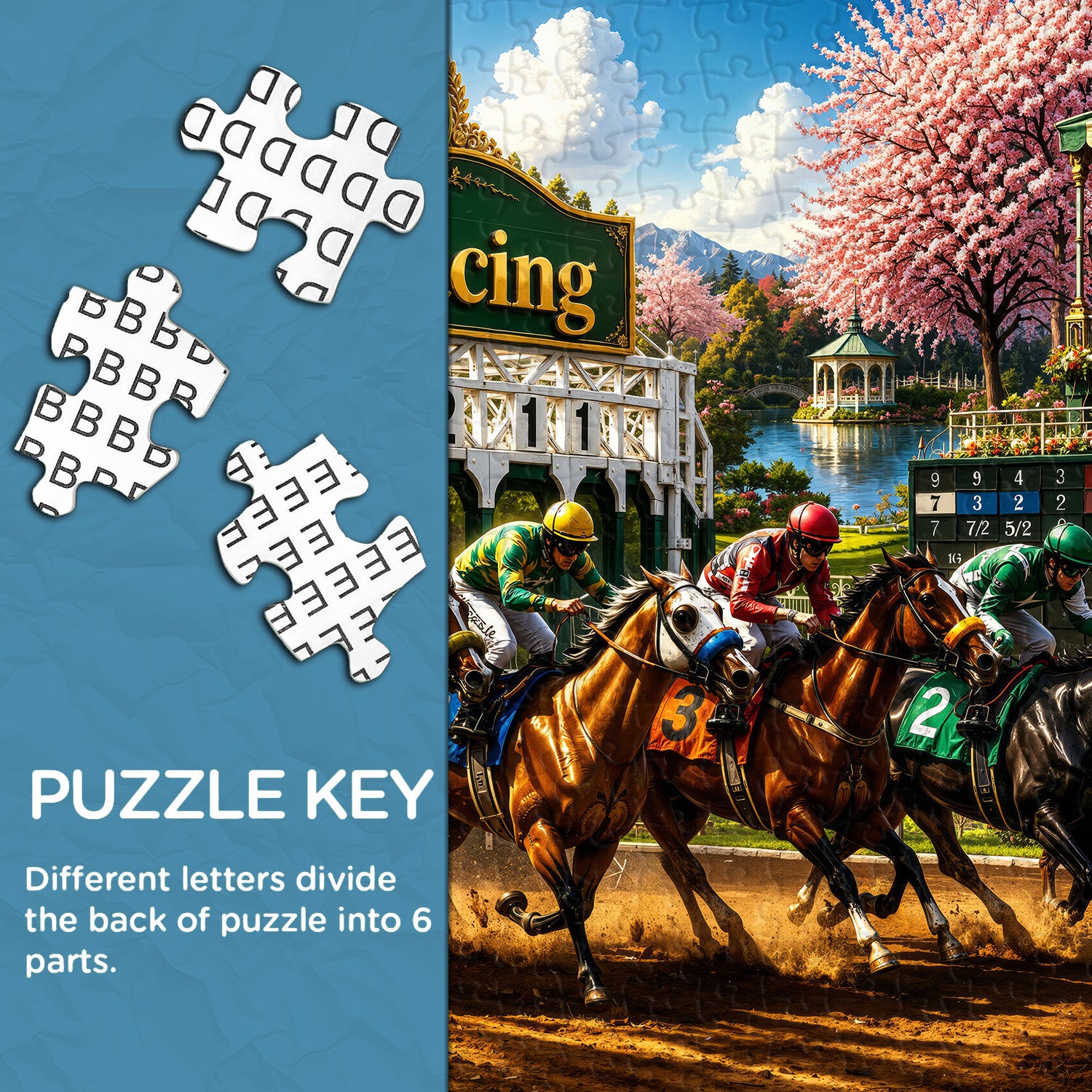 Blossom Horse Race Jigsaw Puzzle 1000 Pieces