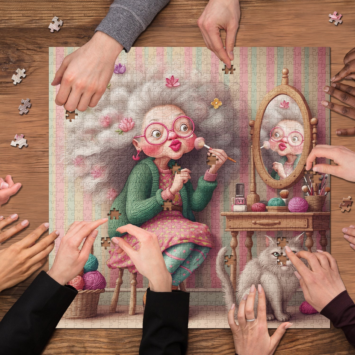 Blumiges Oma-Puzzle 1000 Teile