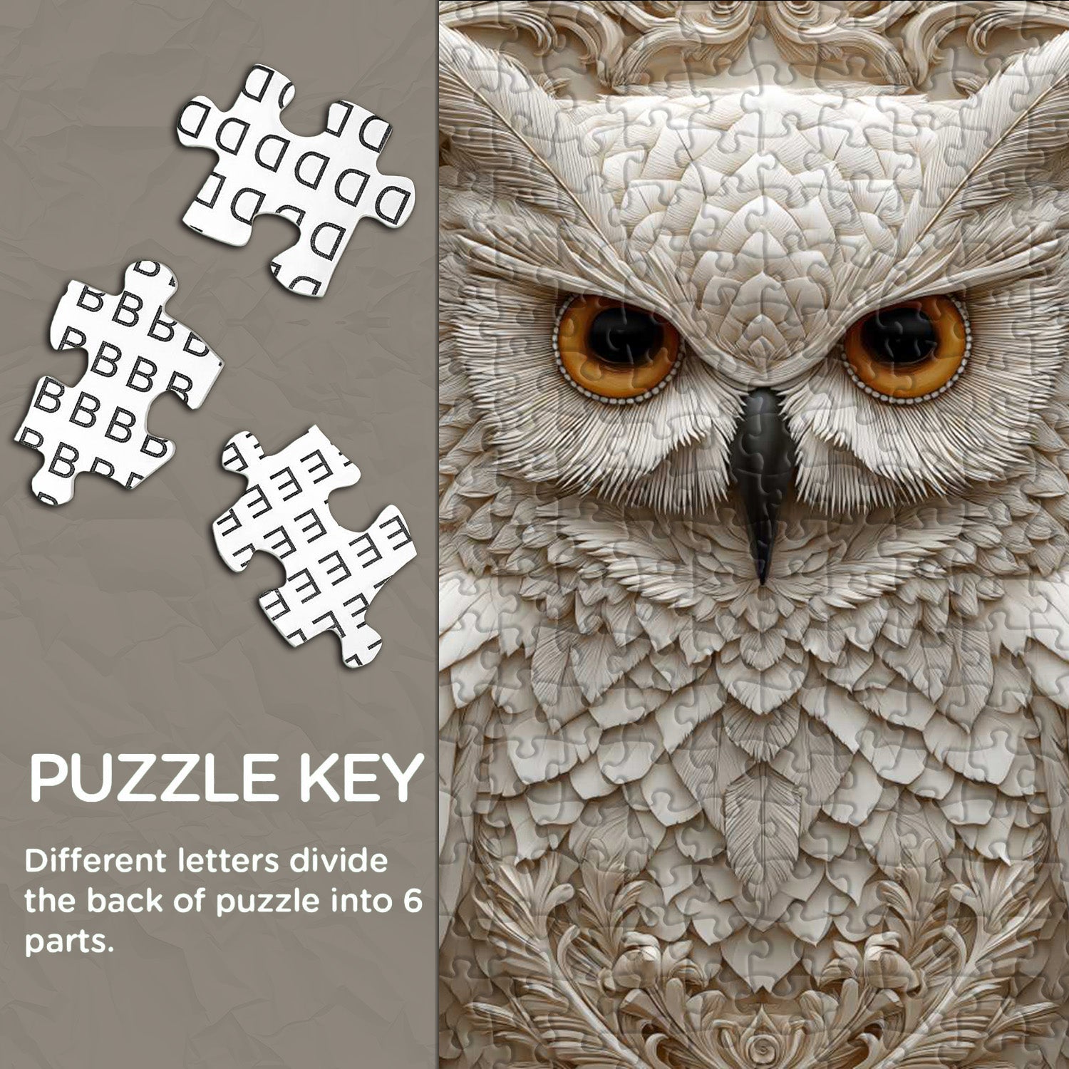 Geschnitztes Eulen-Puzzle 1000 Teile