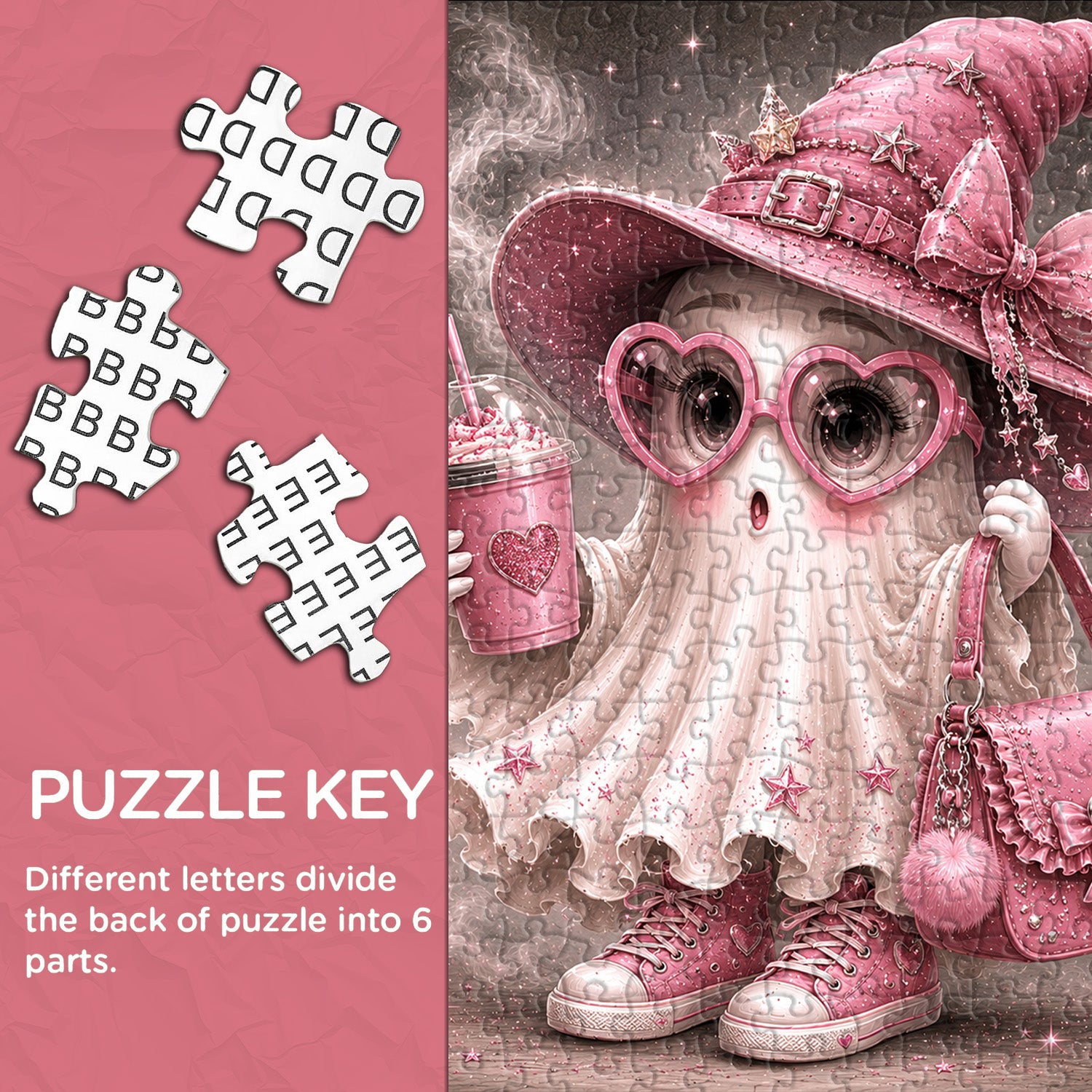 Pink Fashion Ghost Flag Jigsaw Puzzle 1000 Pieces