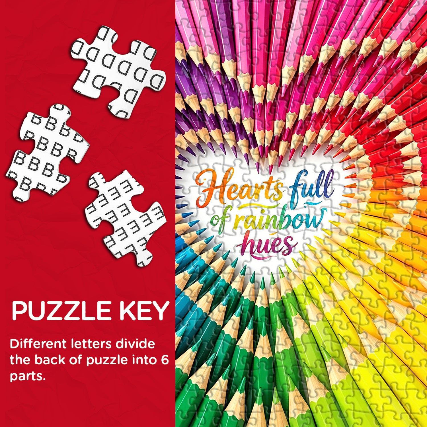Life's Color Heart Jigsaw Puzzle 1000 Pieces