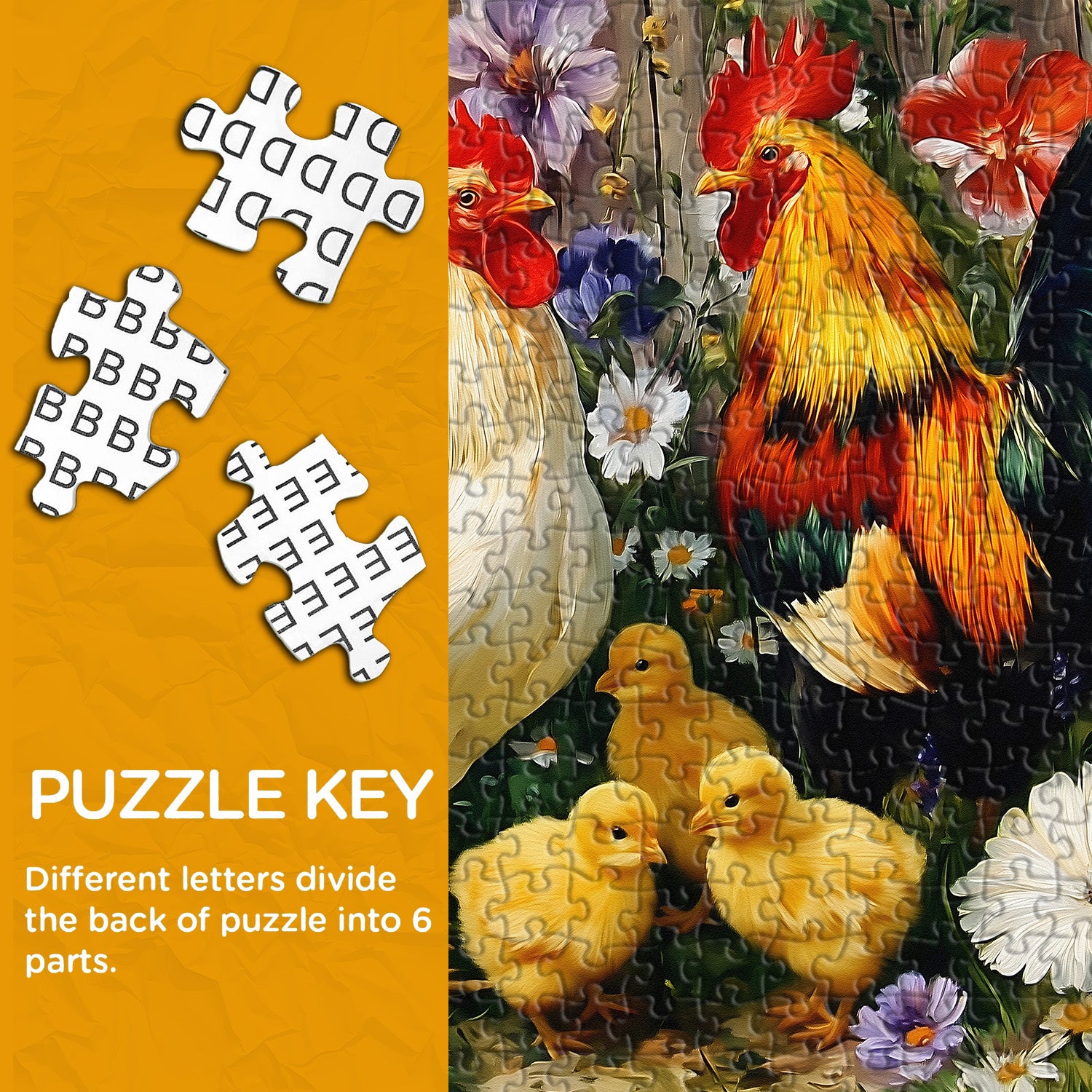 Hahn und Küken Puzzle 1000 Teile