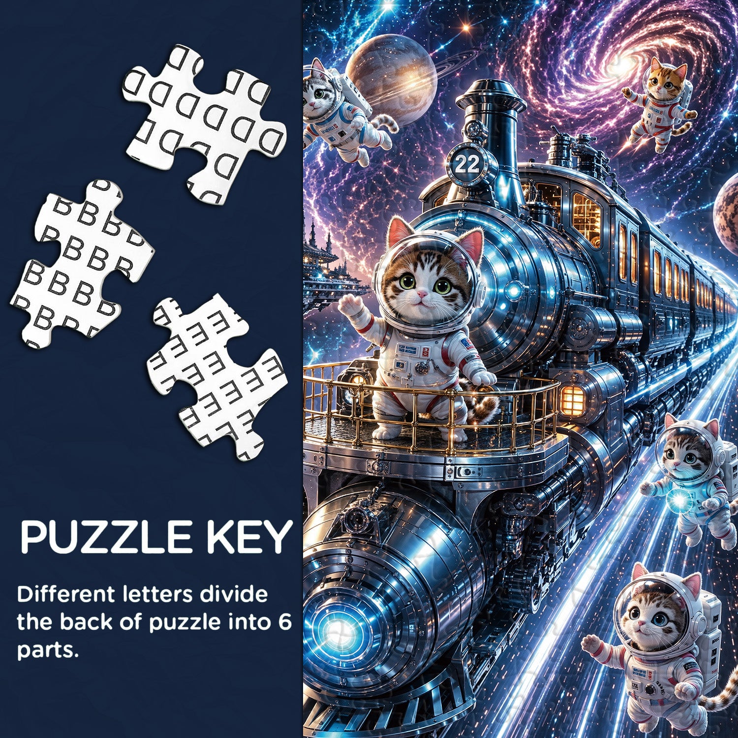 Kosmische Katze Puzzle 1000 Teile
