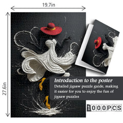 White Skirt Dance Jigsaw Puzzle 1000 Pieces