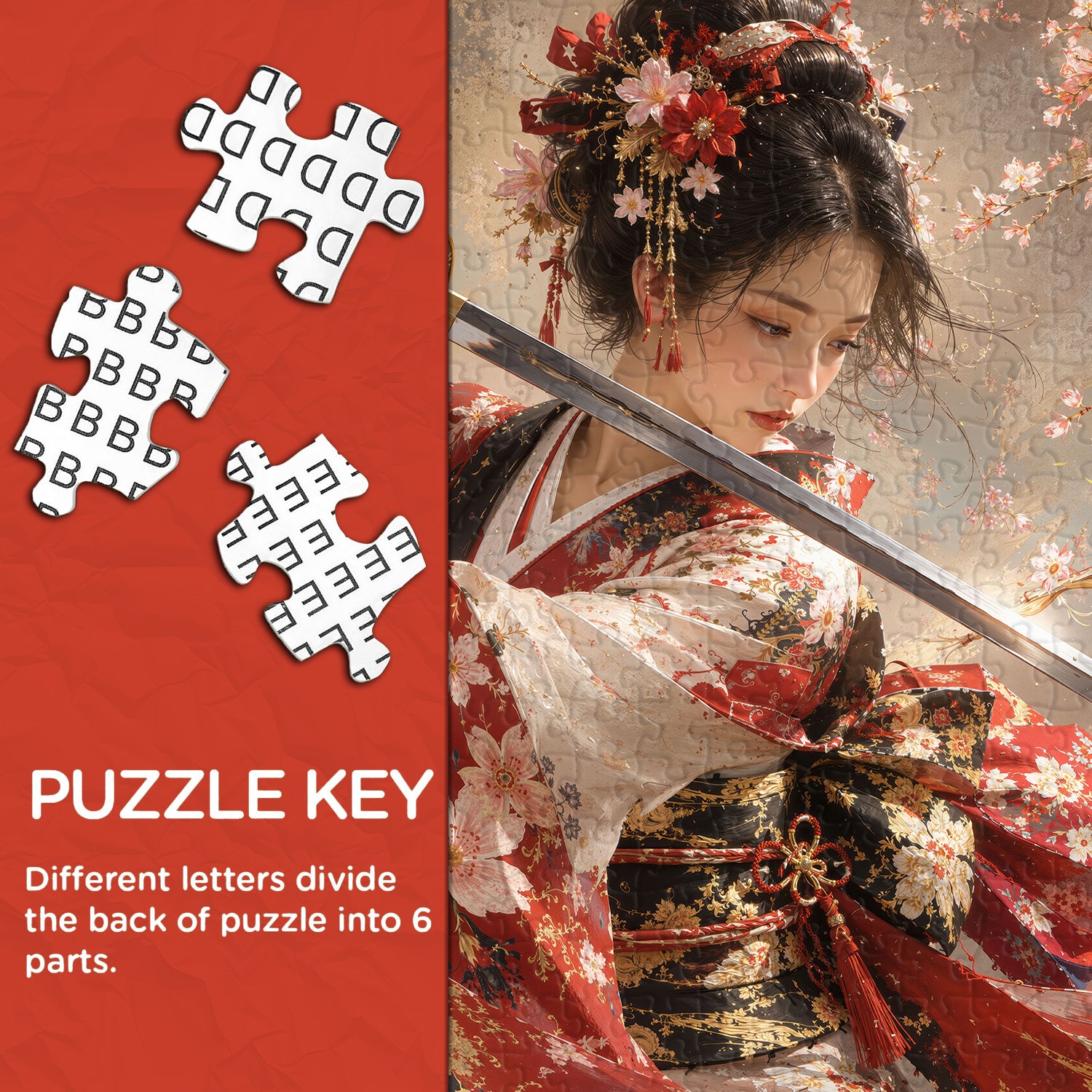 Sakura Katana Lady Puzzle 1000 Teile