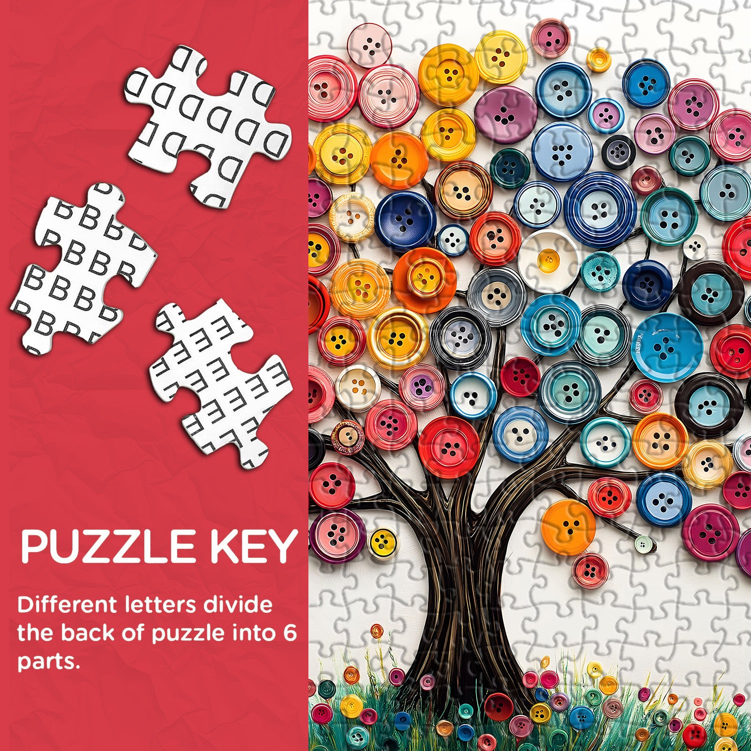 Tree of Button Jigsaw Puzzle 1000 Pieces