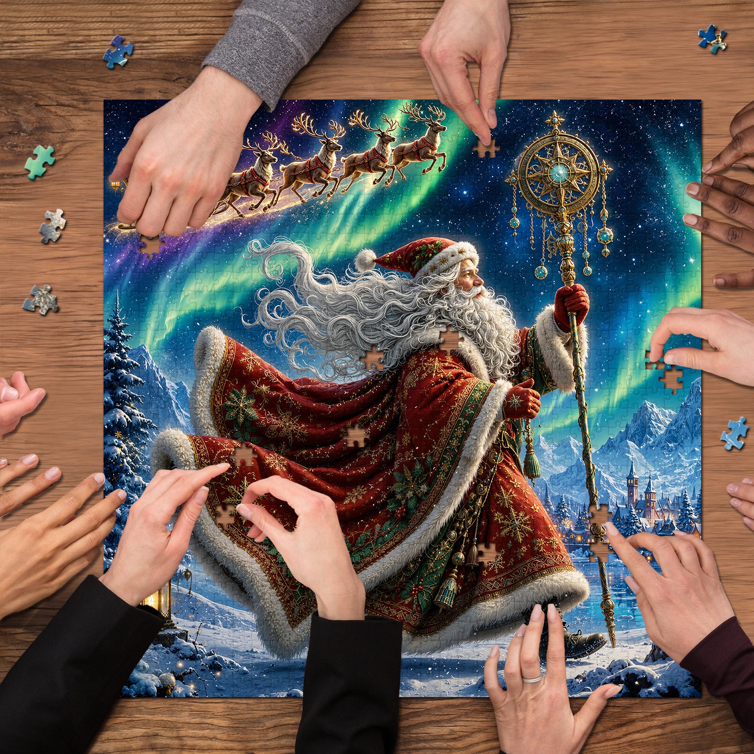 Arktisches Weihnachtspuzzle 1000 Teile