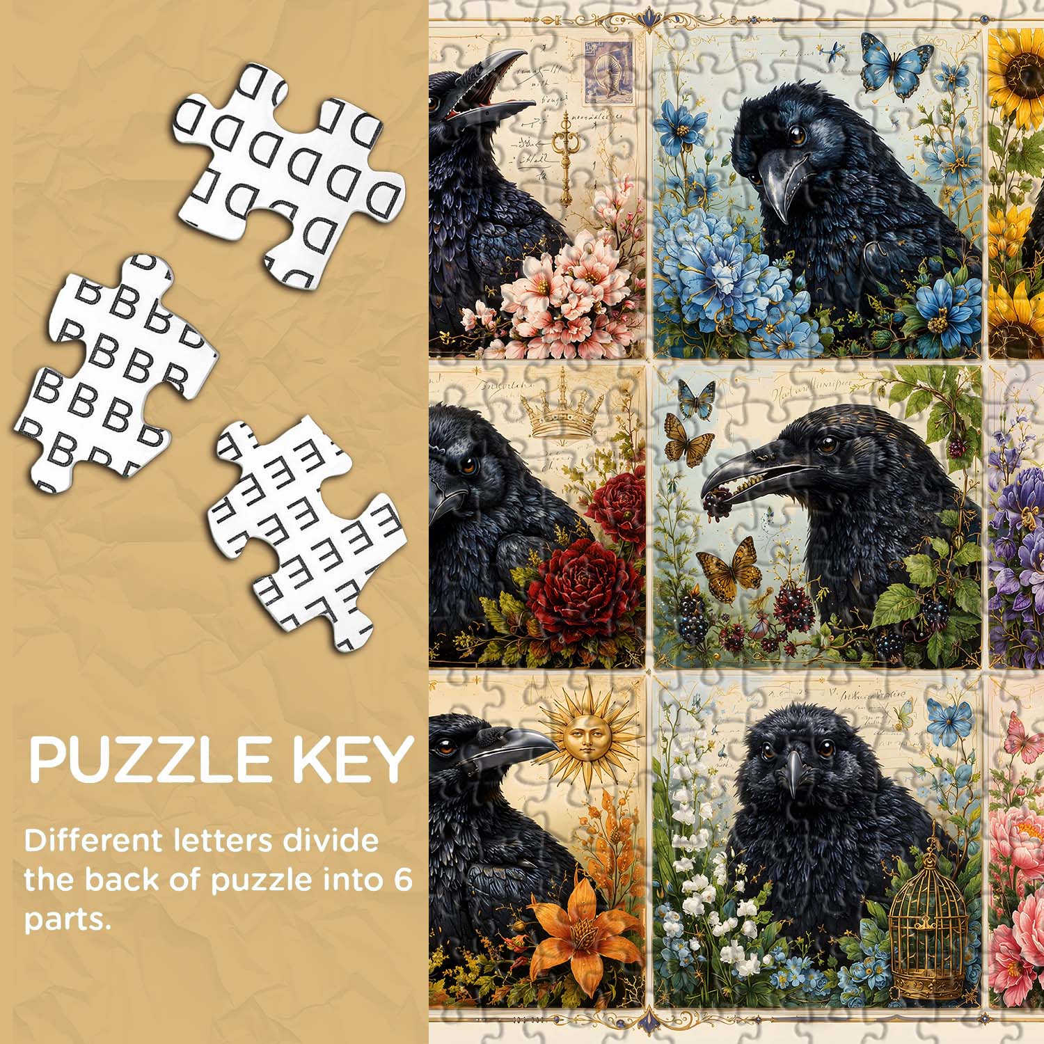 Garden Raven Art Jigsaw Puzzle 1000 Pieces