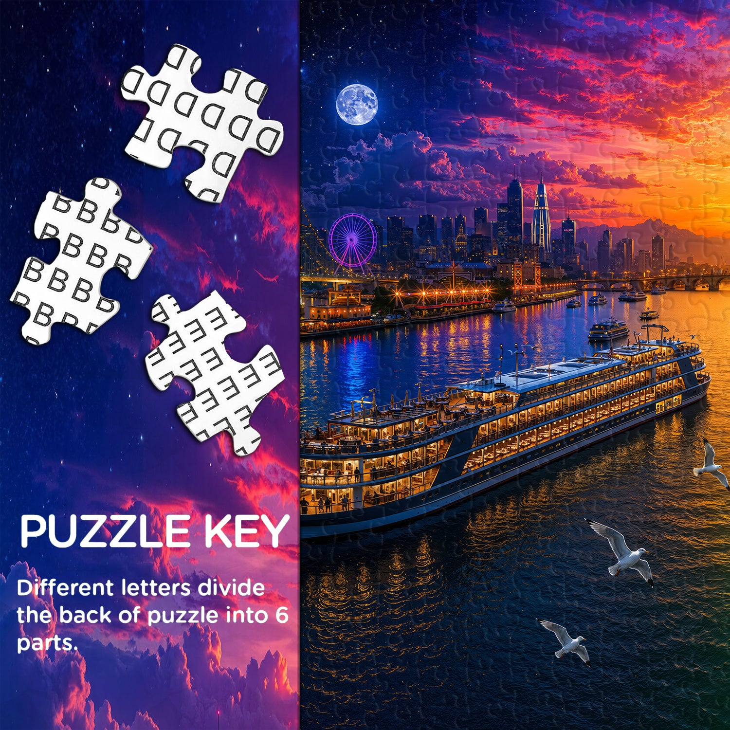 River City Sunset Puzzle 1000 Teile