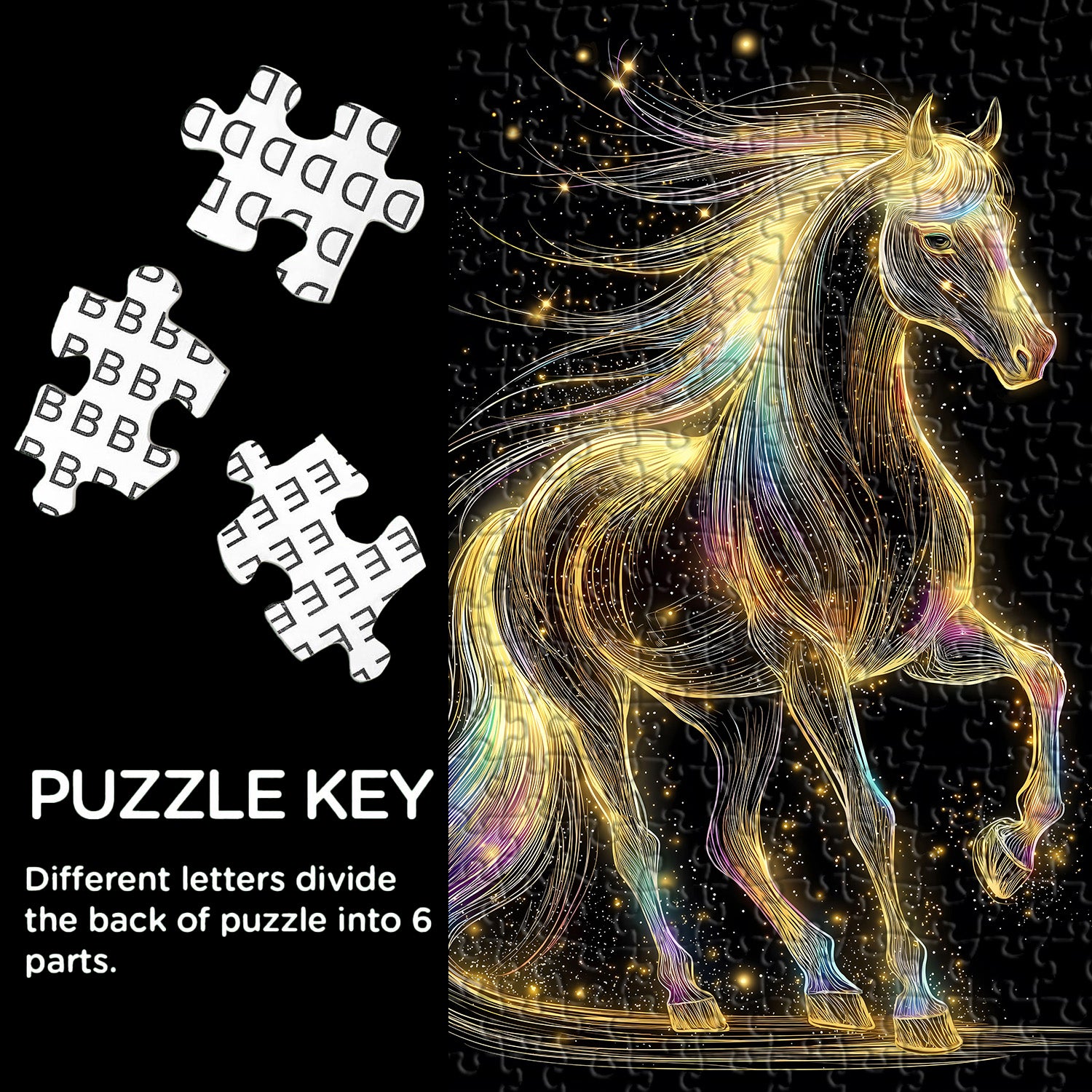 Starry Rainbow Steed Jigsaw Puzzle 1000 Pieces