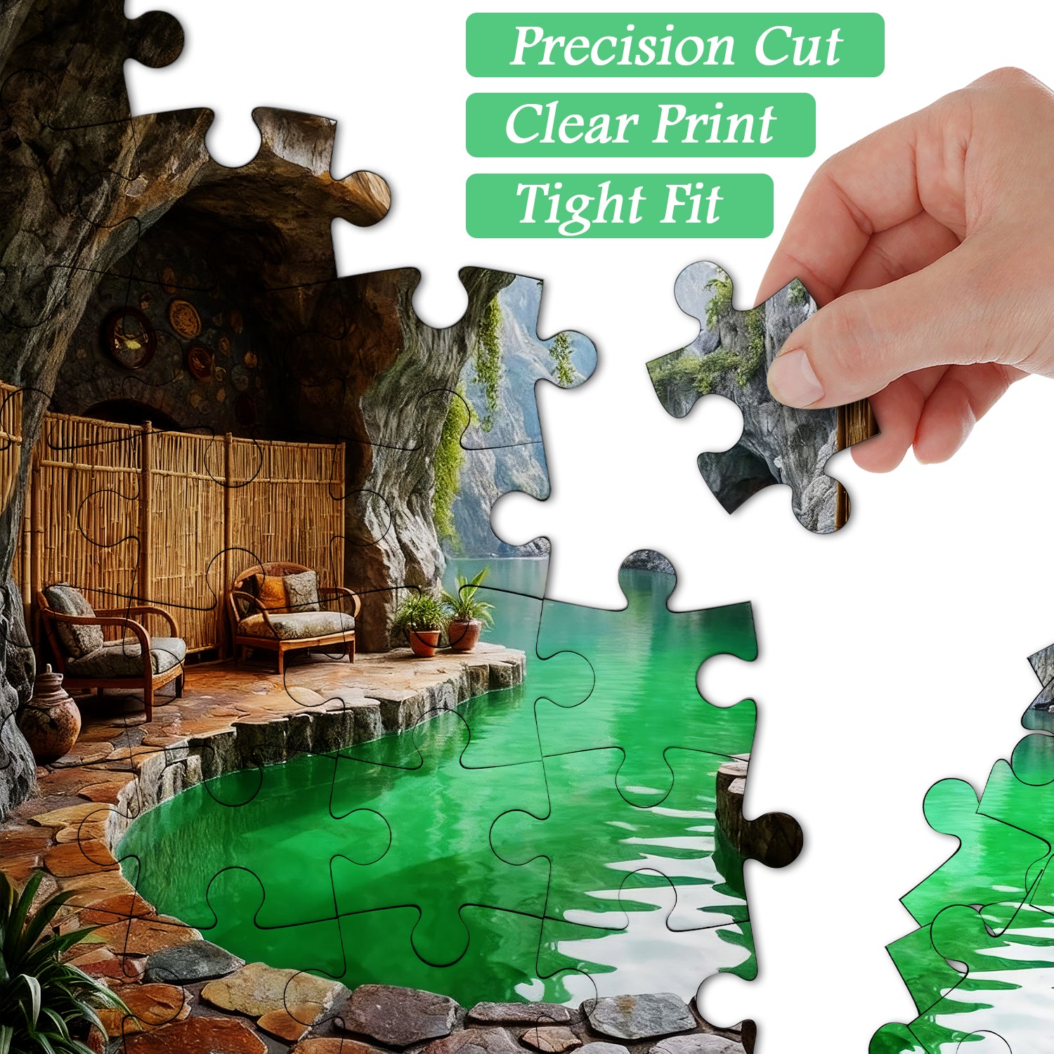 Serene Cave Retreat Jigsaw Puzzle 1000 Pieces