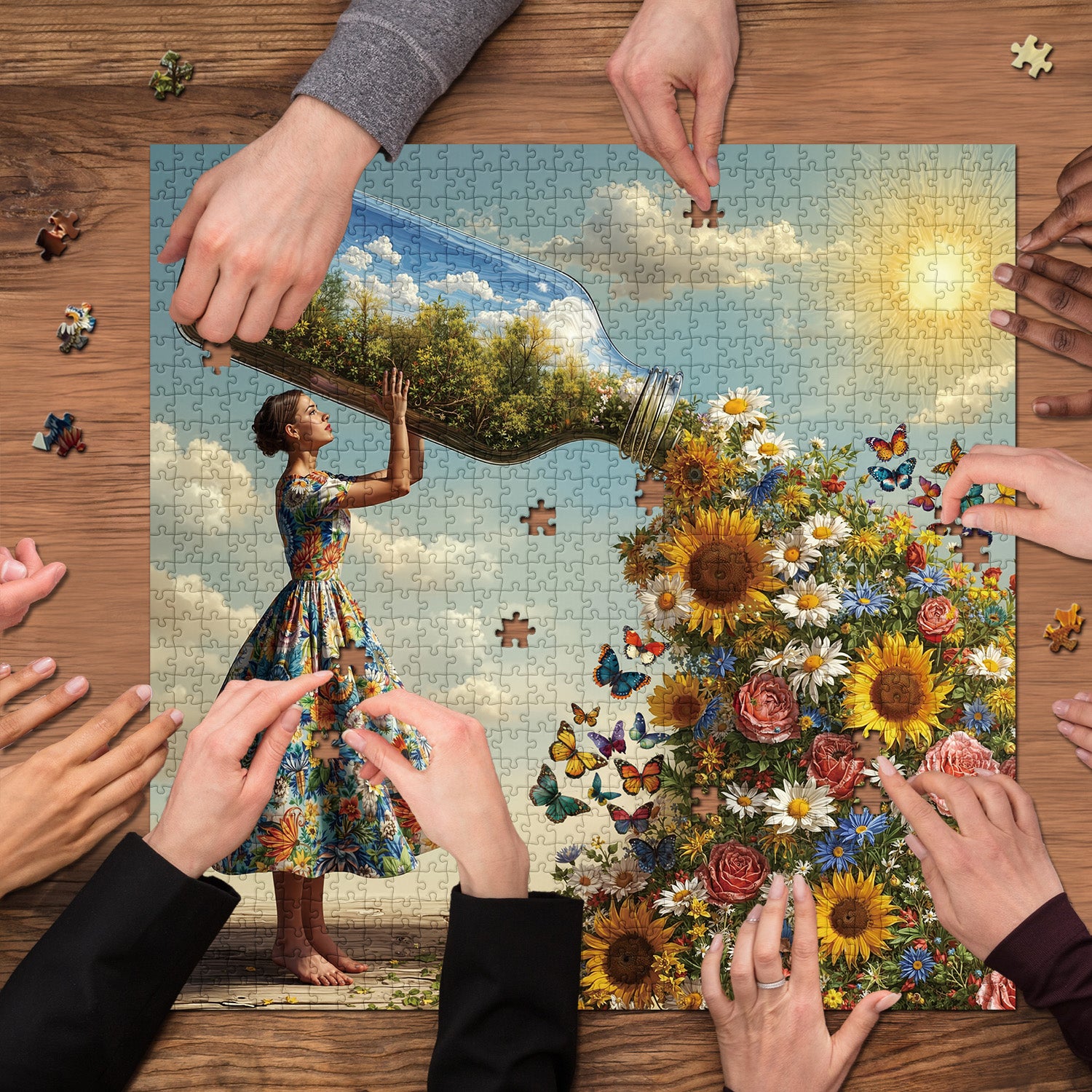 Frühlingsglas-Puzzle 1000 Teile