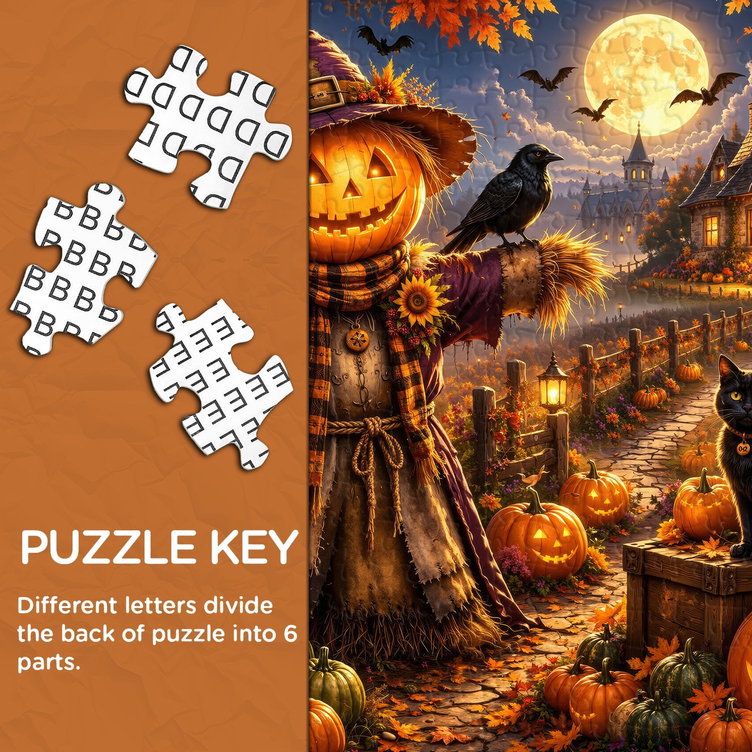 Glowing Moon Pumpkin Jigsaw Puzzle 1000 Pieces
