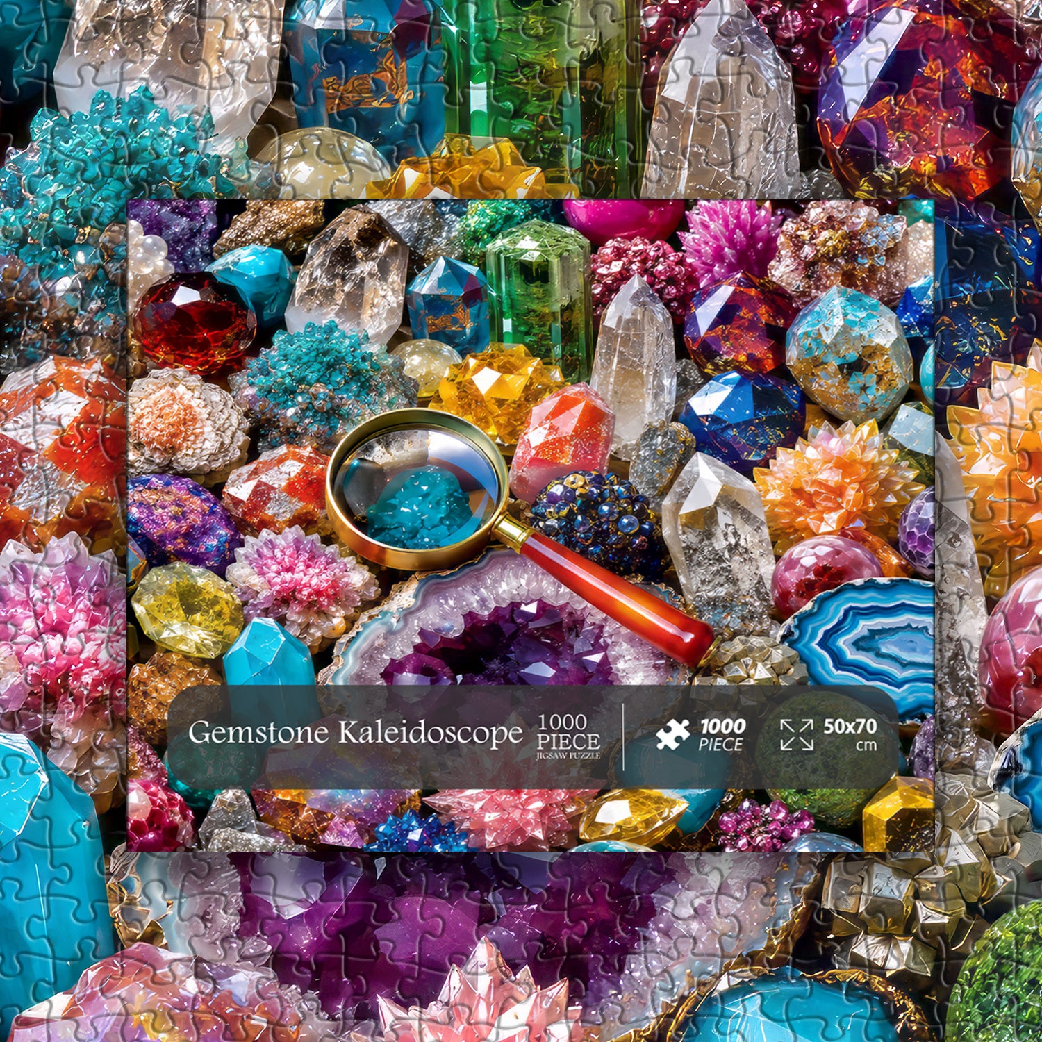 Gemstone Kaleidoscope Jigsaw Puzzle 1000 Pieces