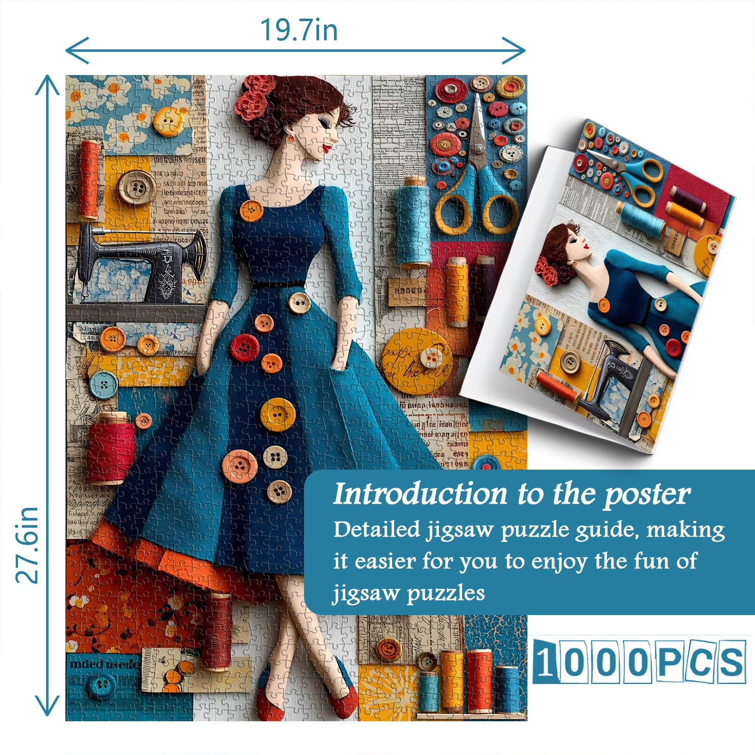 Vintage Sewing Muse Puzzle 1000 Teile