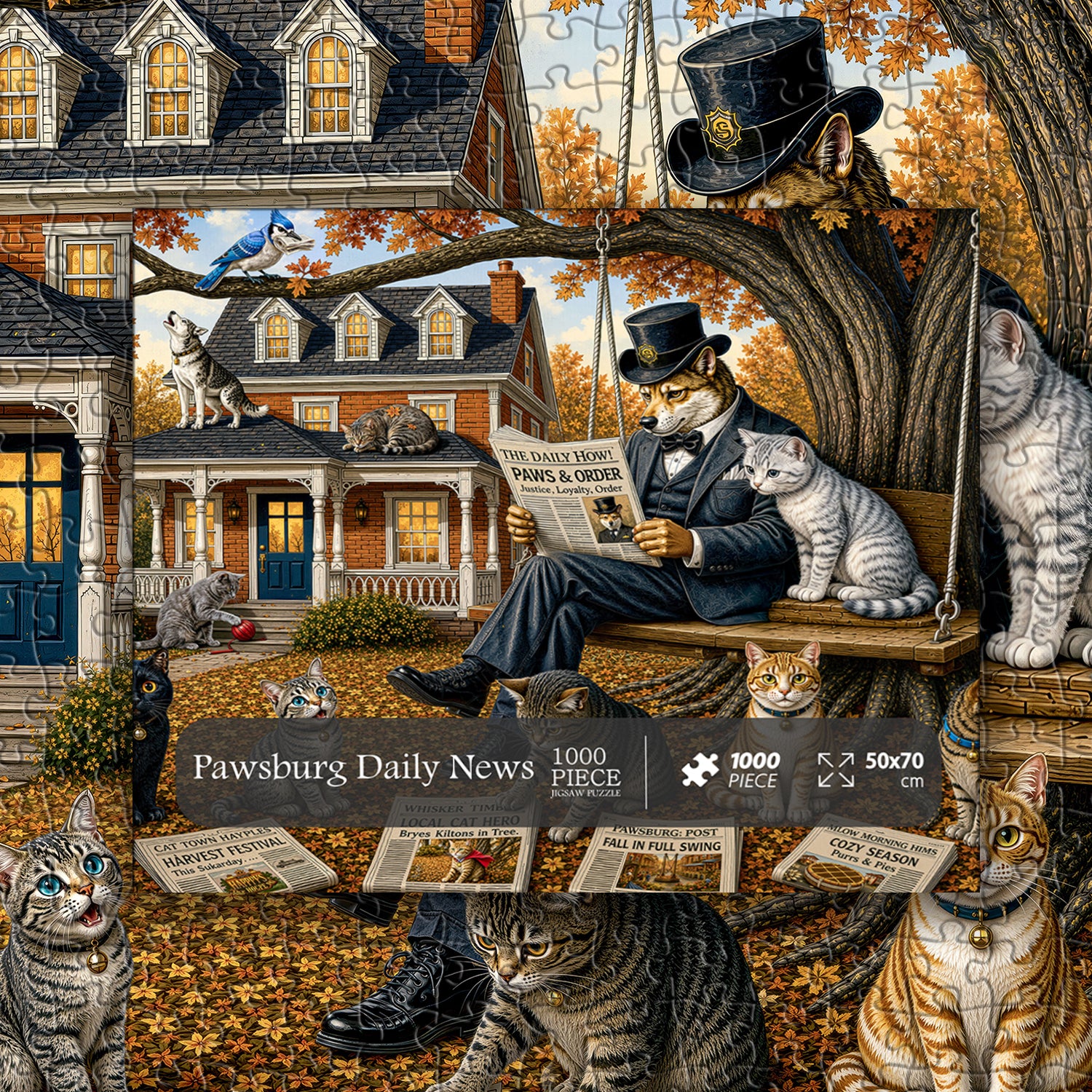 Pawsburg Daily News Puzzle 1000 Teile