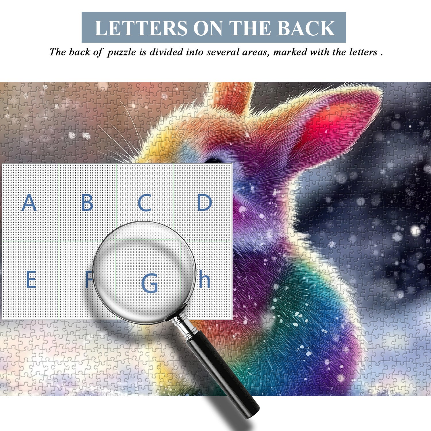 Snowy Hued Rabbit Jigsaw Puzzle 1000 Pieces