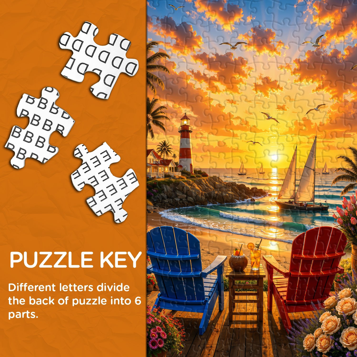 Coastal Lighthouse View Jigsaw Puzzle 1000 Pieces