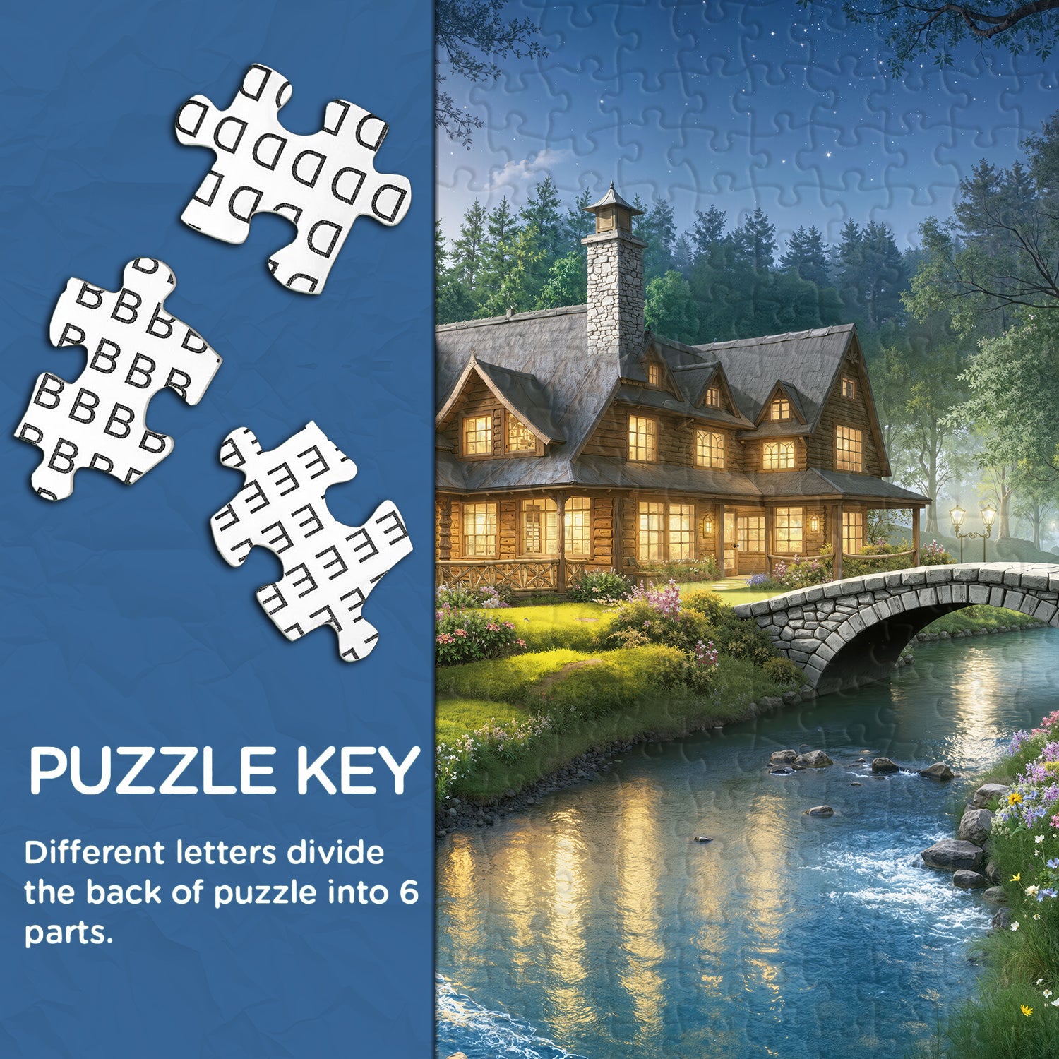 Twilight Cabin Glow Puzzle 1000 Teile