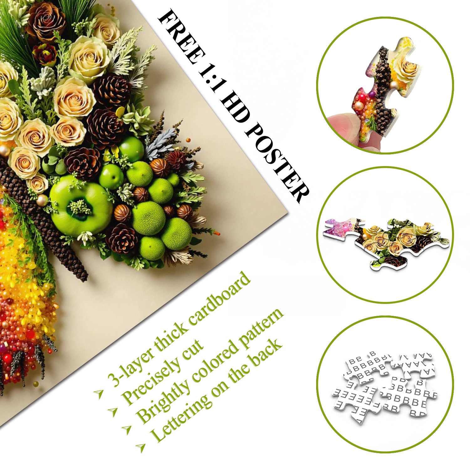 Botanical Butterfly Jigsaw Puzzle 1000 Pieces