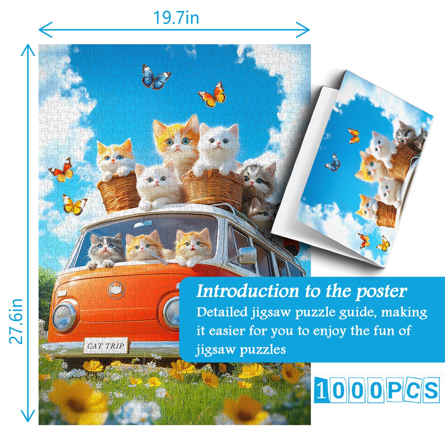Sunny Cat Ride Puzzle 1000 Teile