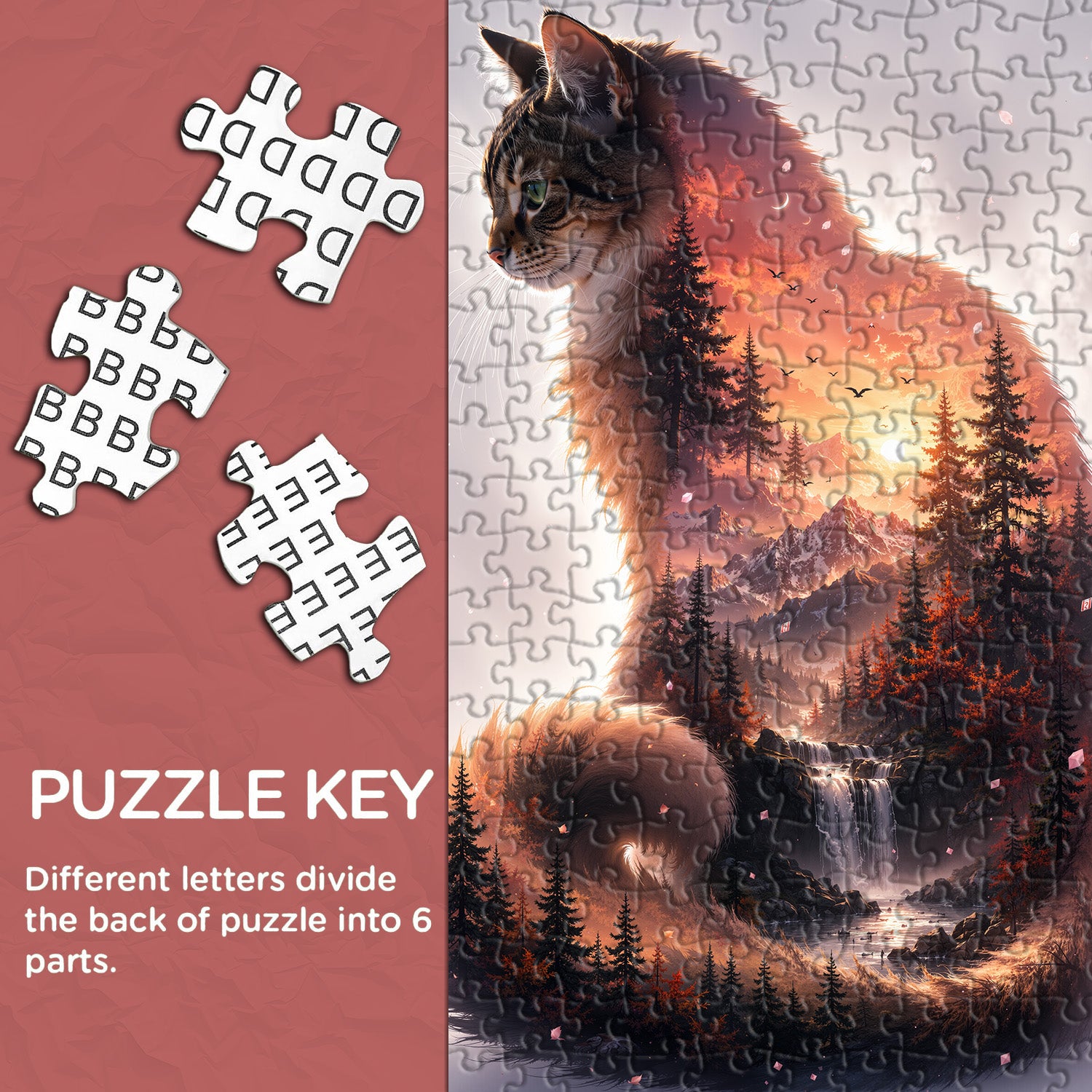 Cat Mountain Scenery Puzzle 1000 Teile