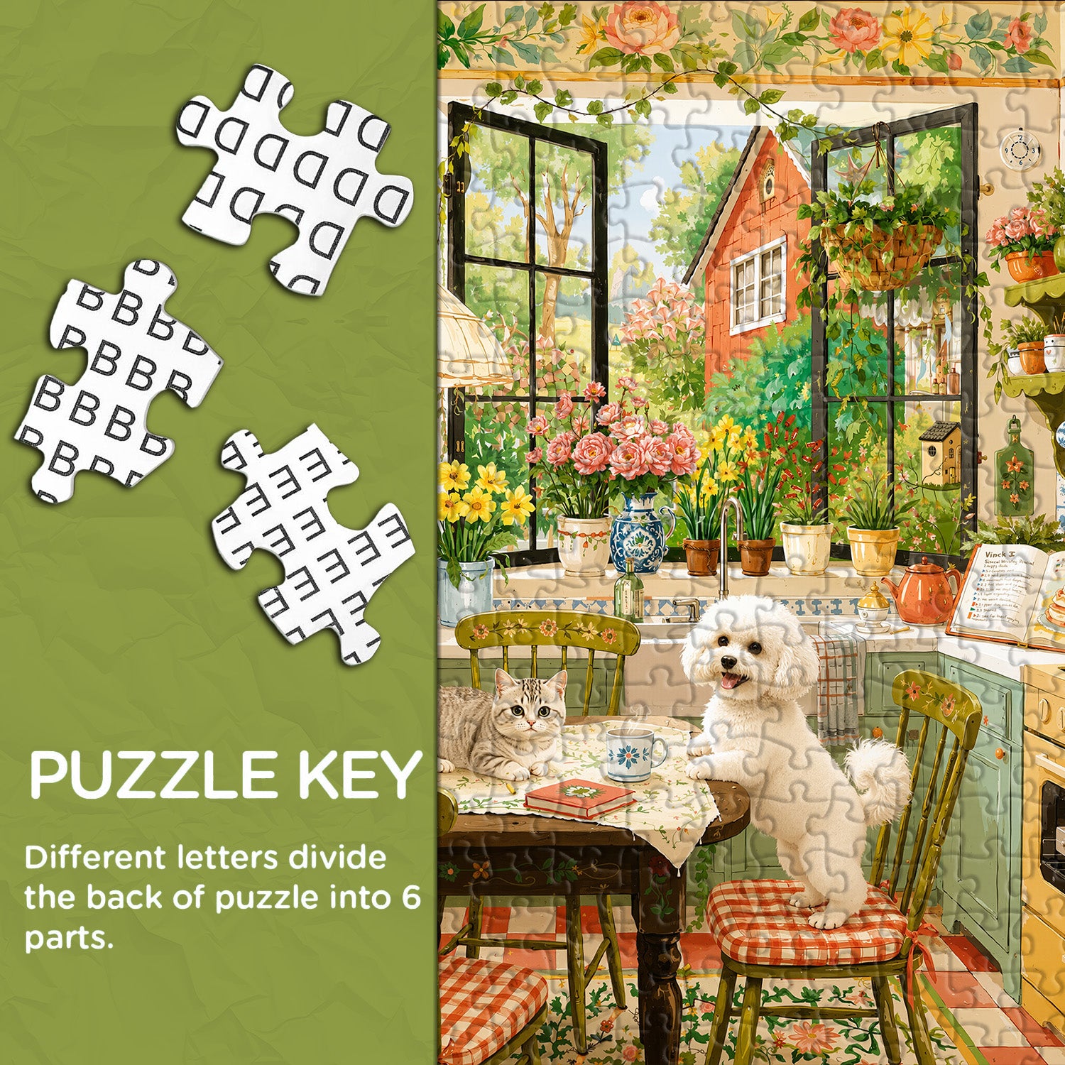 Bauernhaus Blumenküche Puzzle 1000 Teile