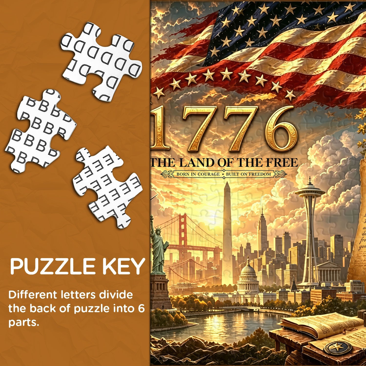 Freedom's Golden Dawn Jigsaw Puzzle 1000 Pieces