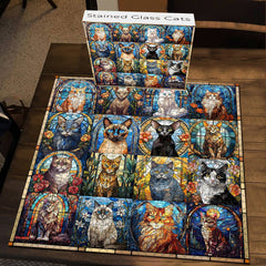 Colorful Kitty Collage Jigsaw Puzzle 1000 Piece