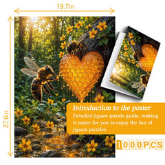 Sunlit Honey Heart Puzzle 1000 Teile
