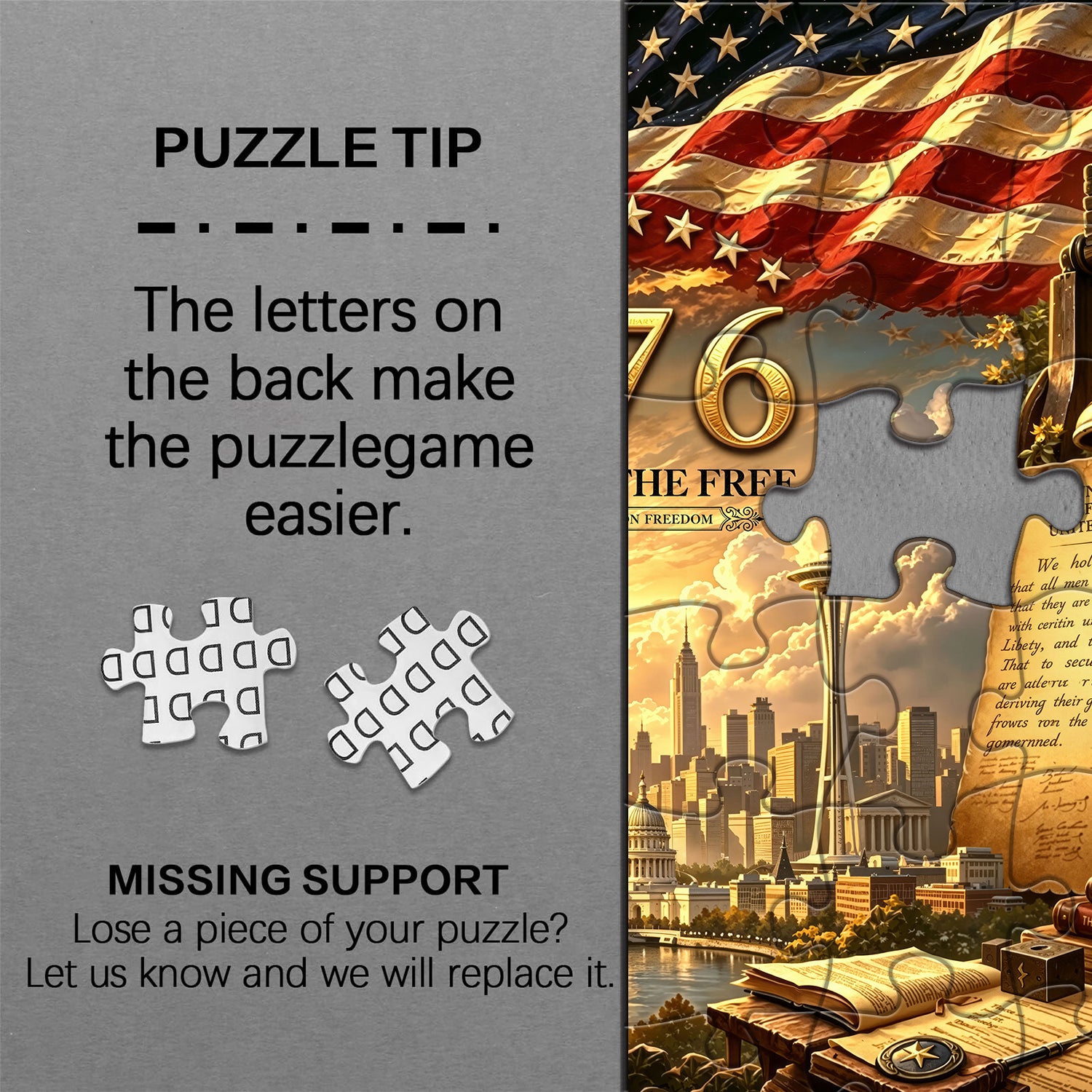 Freedom's Golden Dawn Jigsaw Puzzle 1000 Pieces