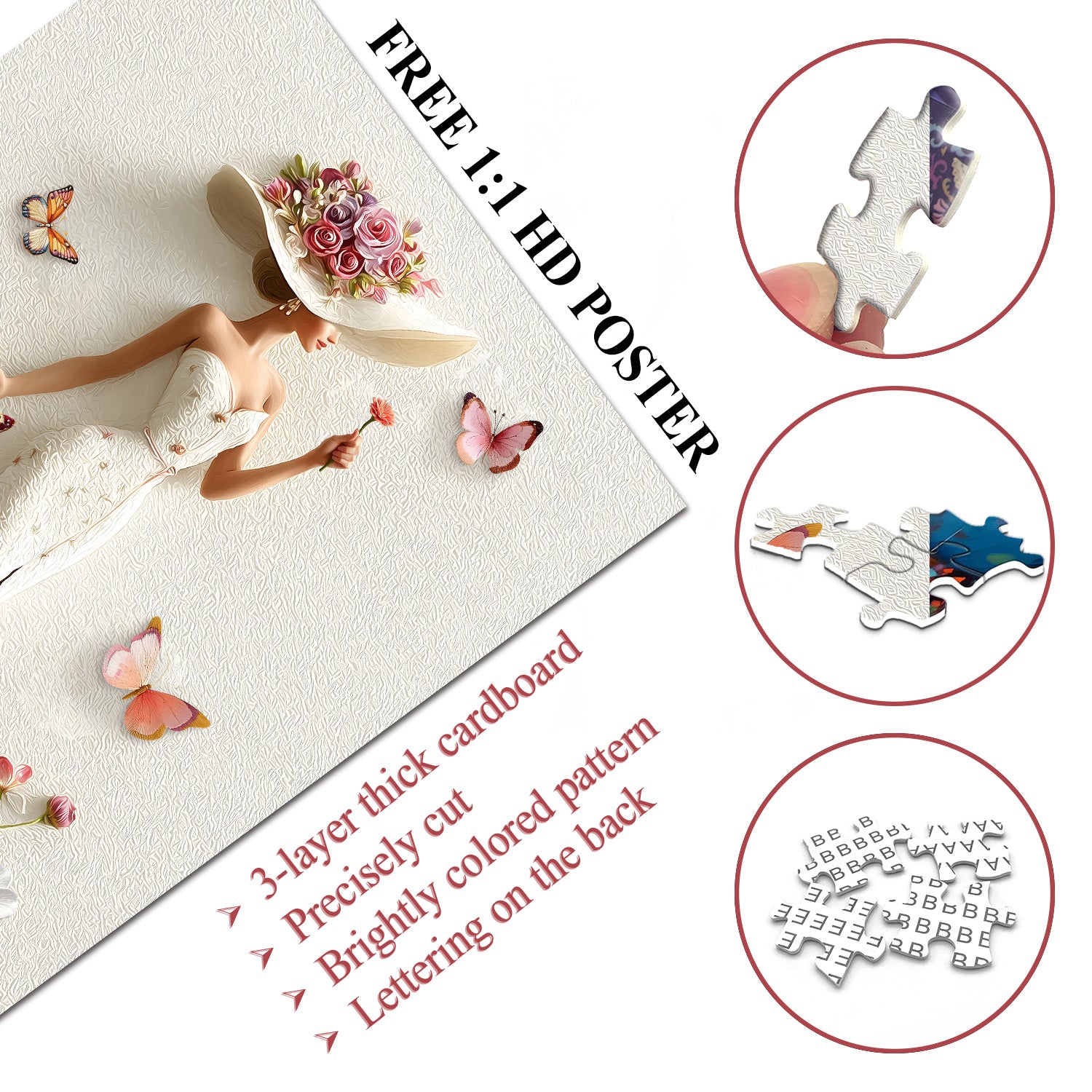 Floral Grace Muse Jigsaw Puzzle 1000 Pieces